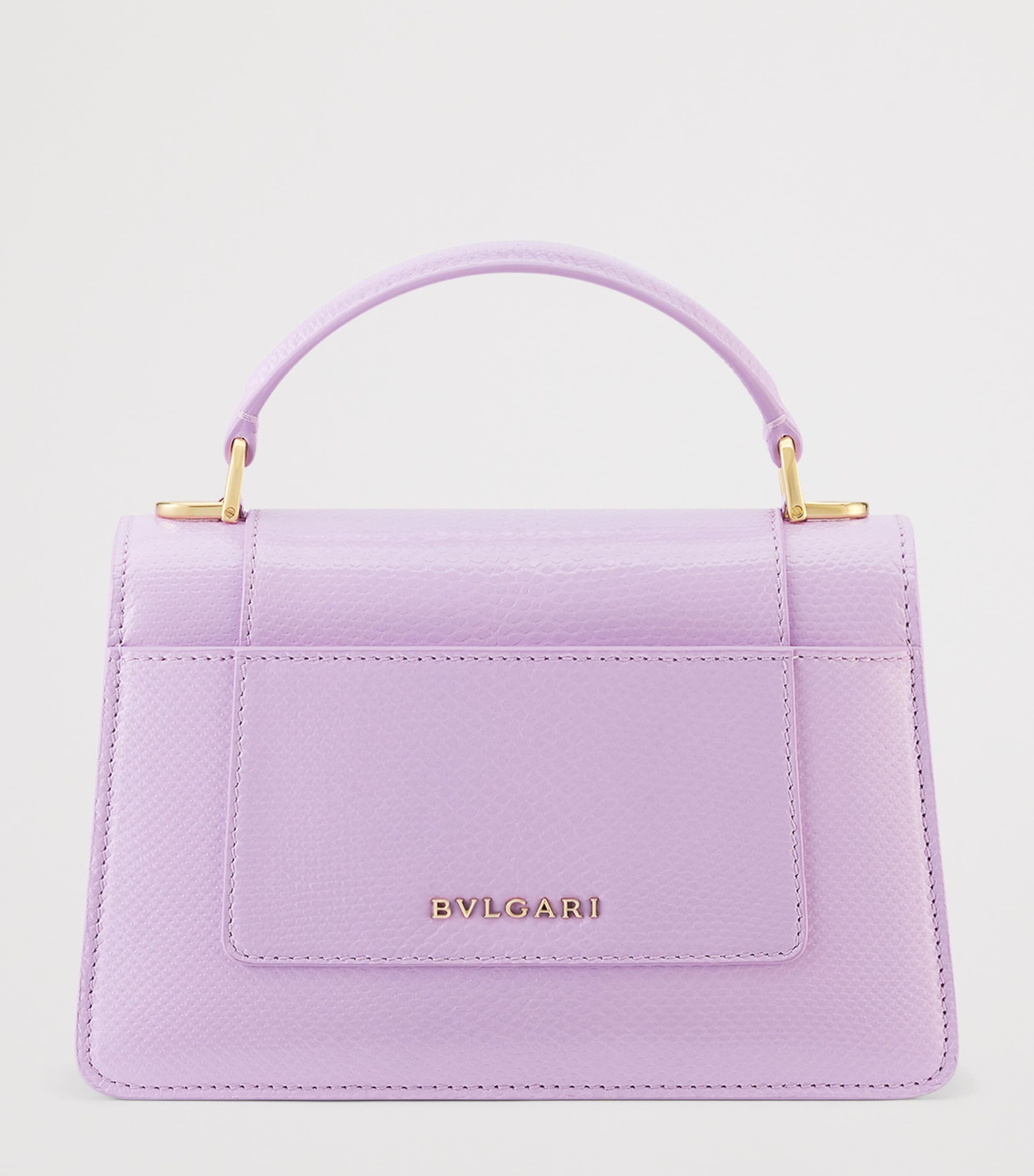 Bvlgari Mini Snakeskin Serpenti Forever Top-Handle Bag Fuchsia Image 3