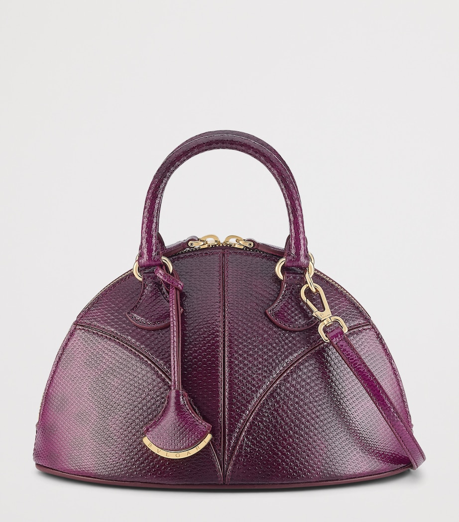 Bvlgari Small Leather Marquise Top-Handle Bag Purple Image 2