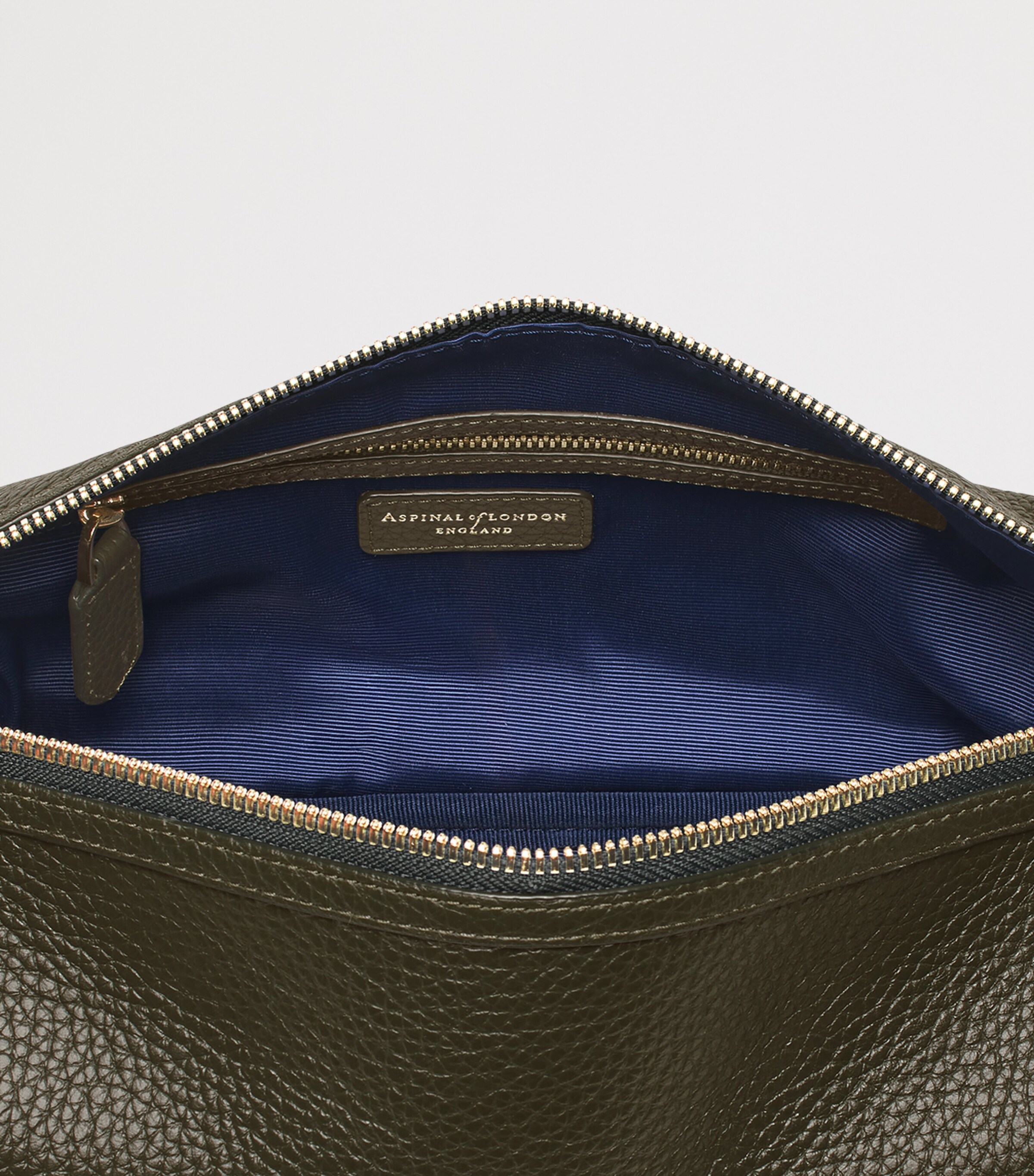 Aspinal Of London Leather Wash Bag Evergreen Image 5