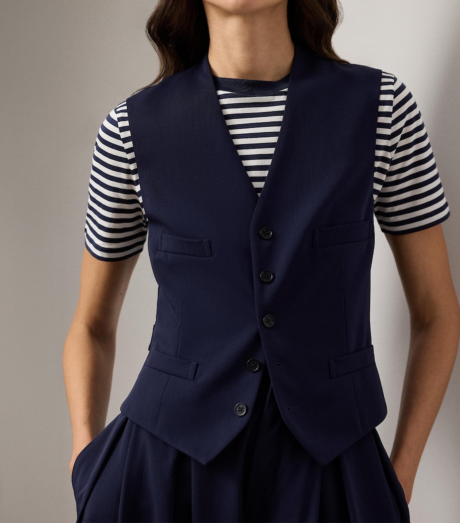 Wool Jaiden Waistcoat NAVY-410 Image 5