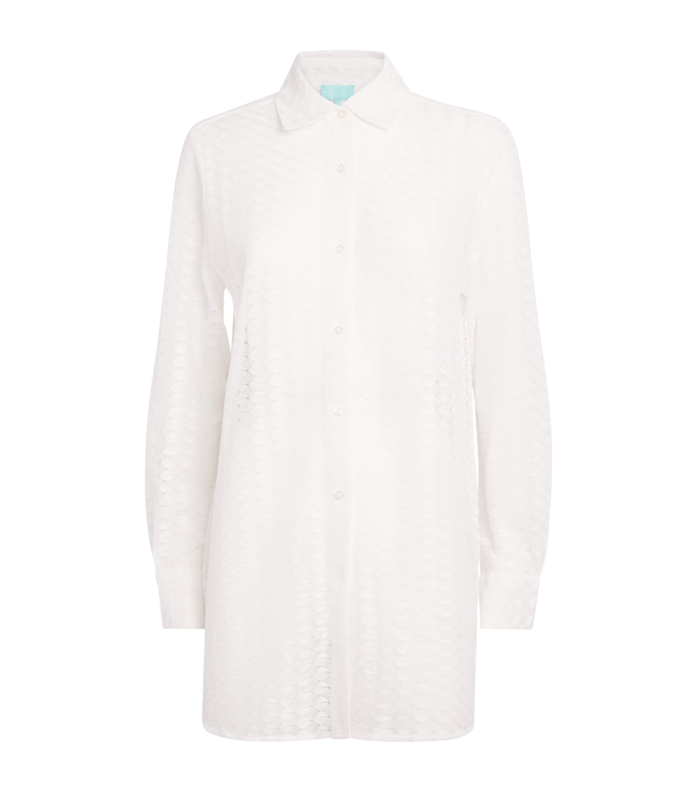 Melissa Odabash Crochet Daria Shirt In White