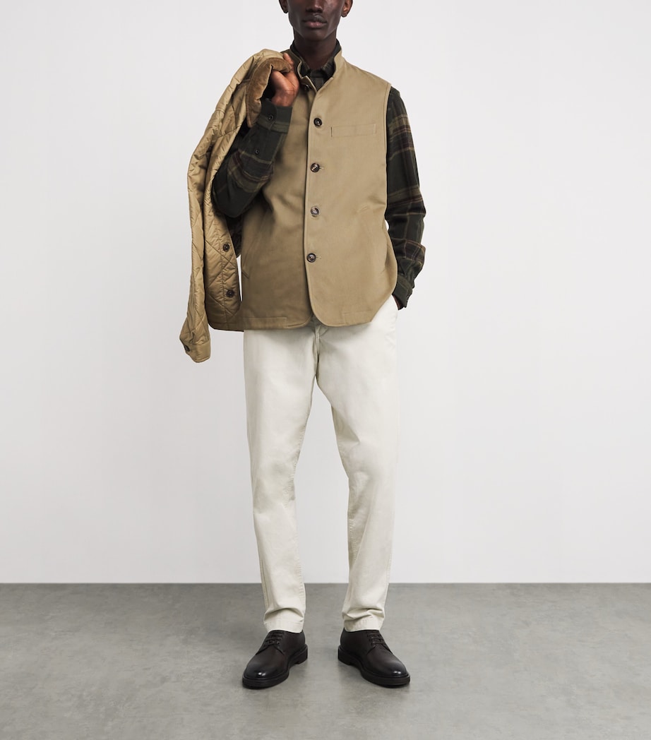 Cotton Orsett Gilet TAUPE Image 2