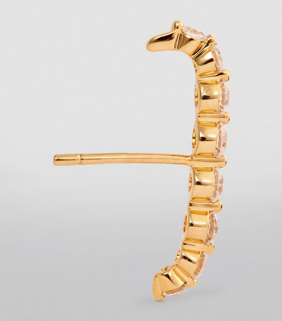 Yellow Gold and Diamond Floating Lobe Cuff YELLOW GOLD Image 3