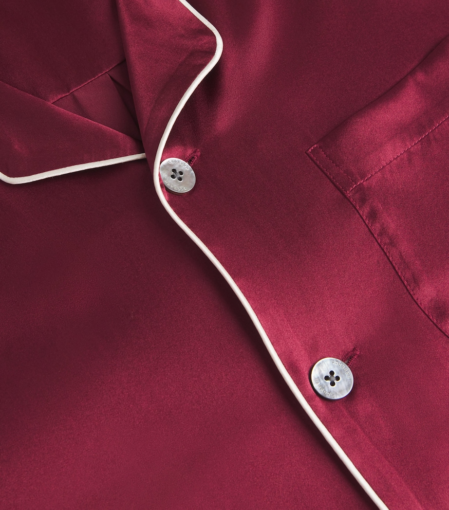 Silk Pyjama Set BURGUNDY Image 5