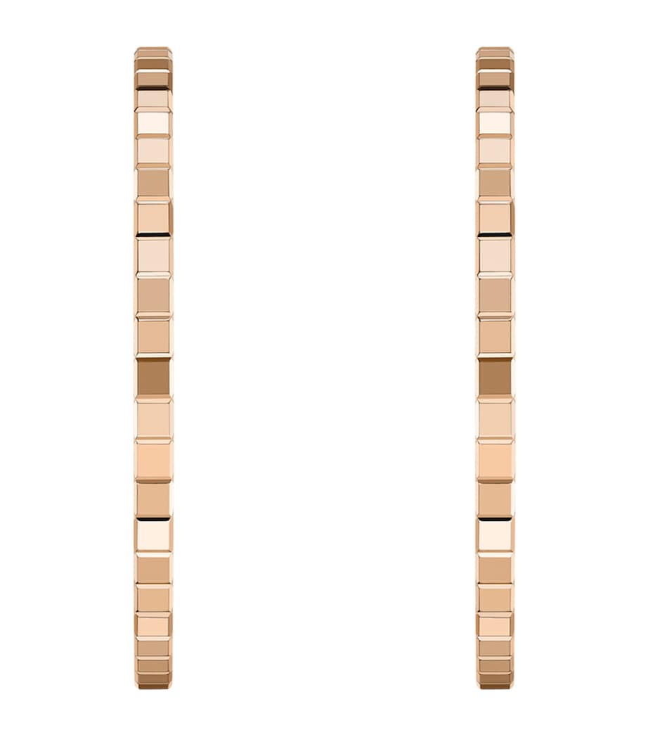 Rose Gold Ice Cube Hoop Earrings 18K ROSE GOLD Image 1