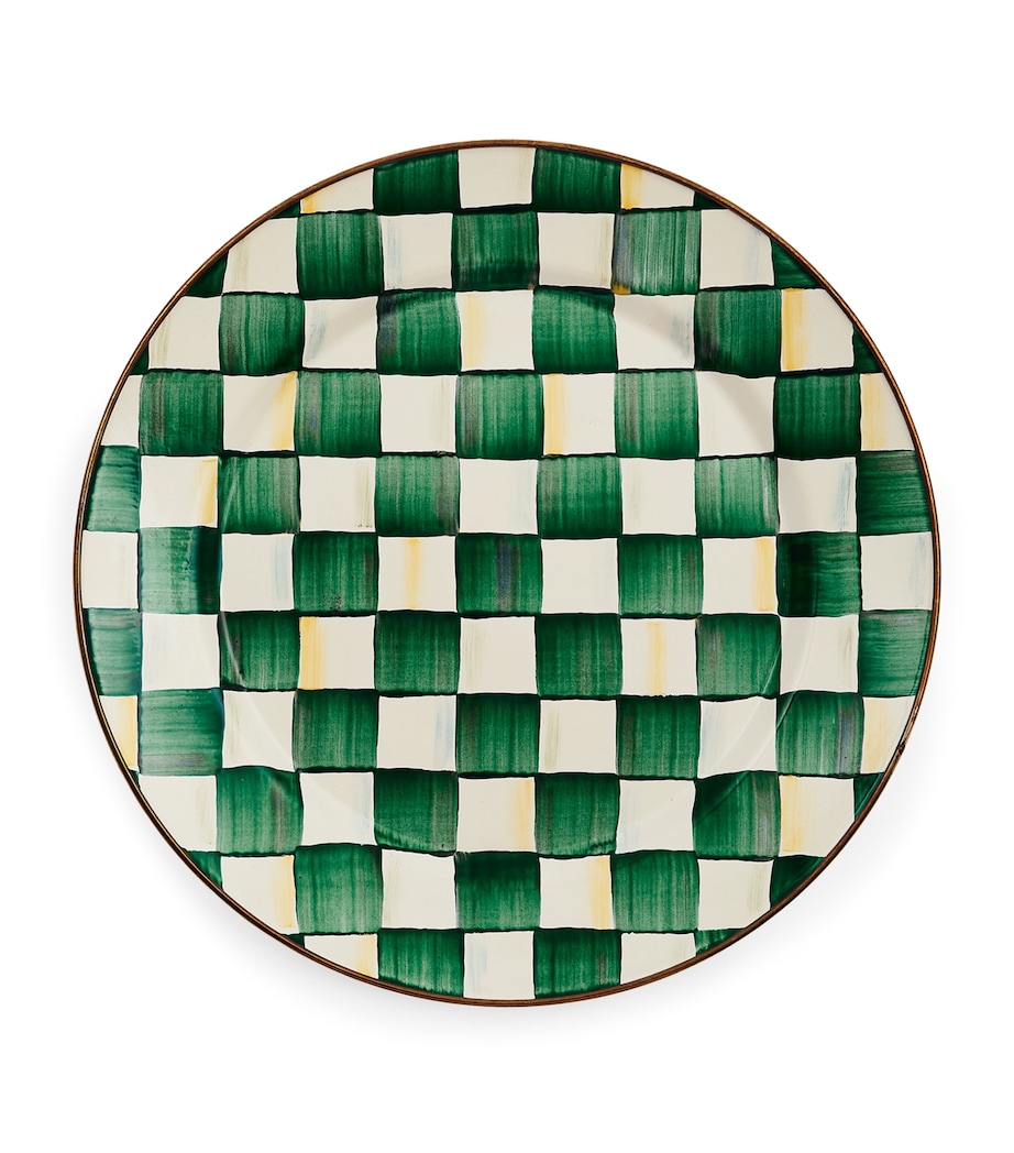 Emerald Check Charger Plate (30.5cm) GREEN Image 1
