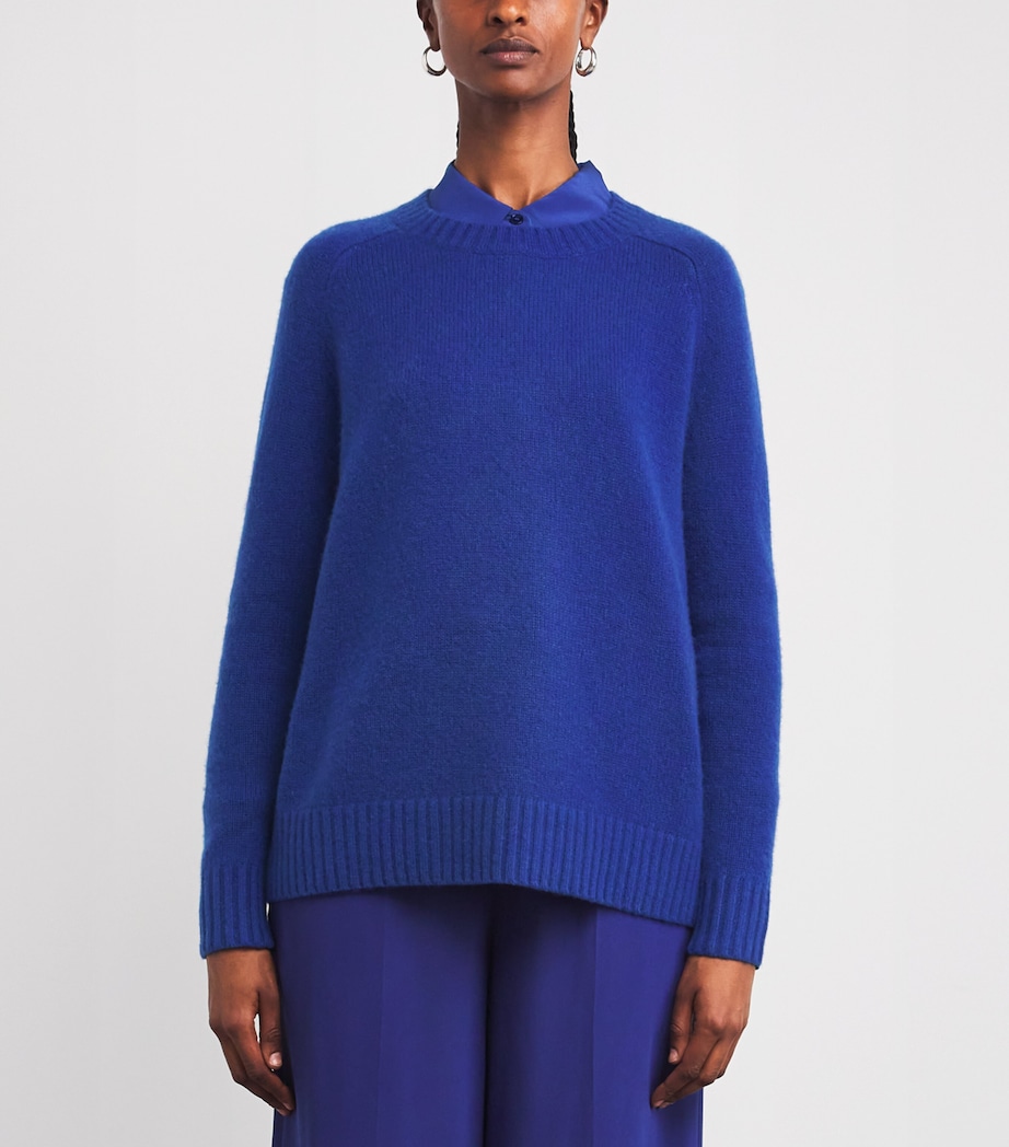 Open Cashmere Sweater COBALT Image 3