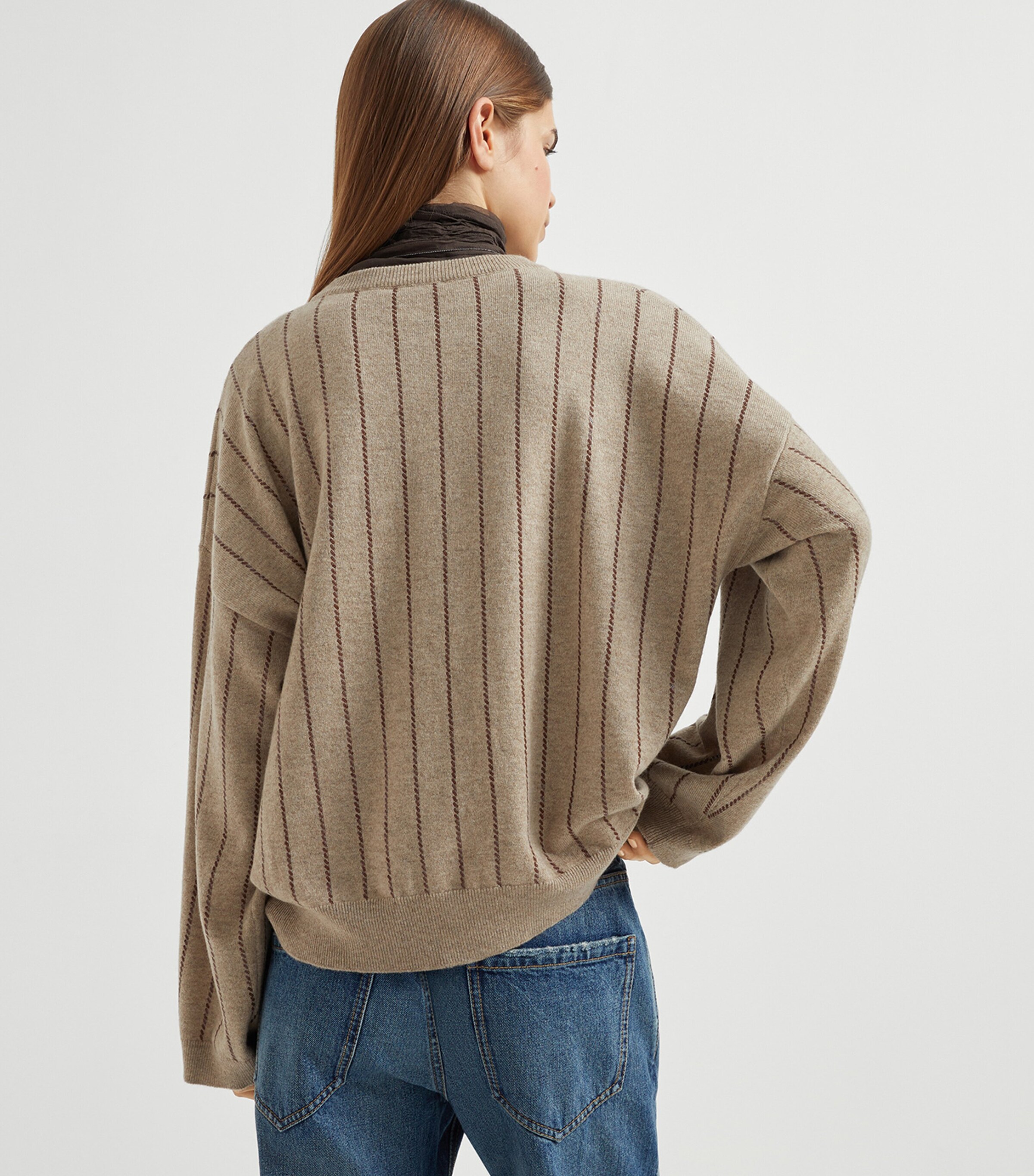 Brunello Cucinelli Womens Cashmere Monili-Detail Sweater Image 3