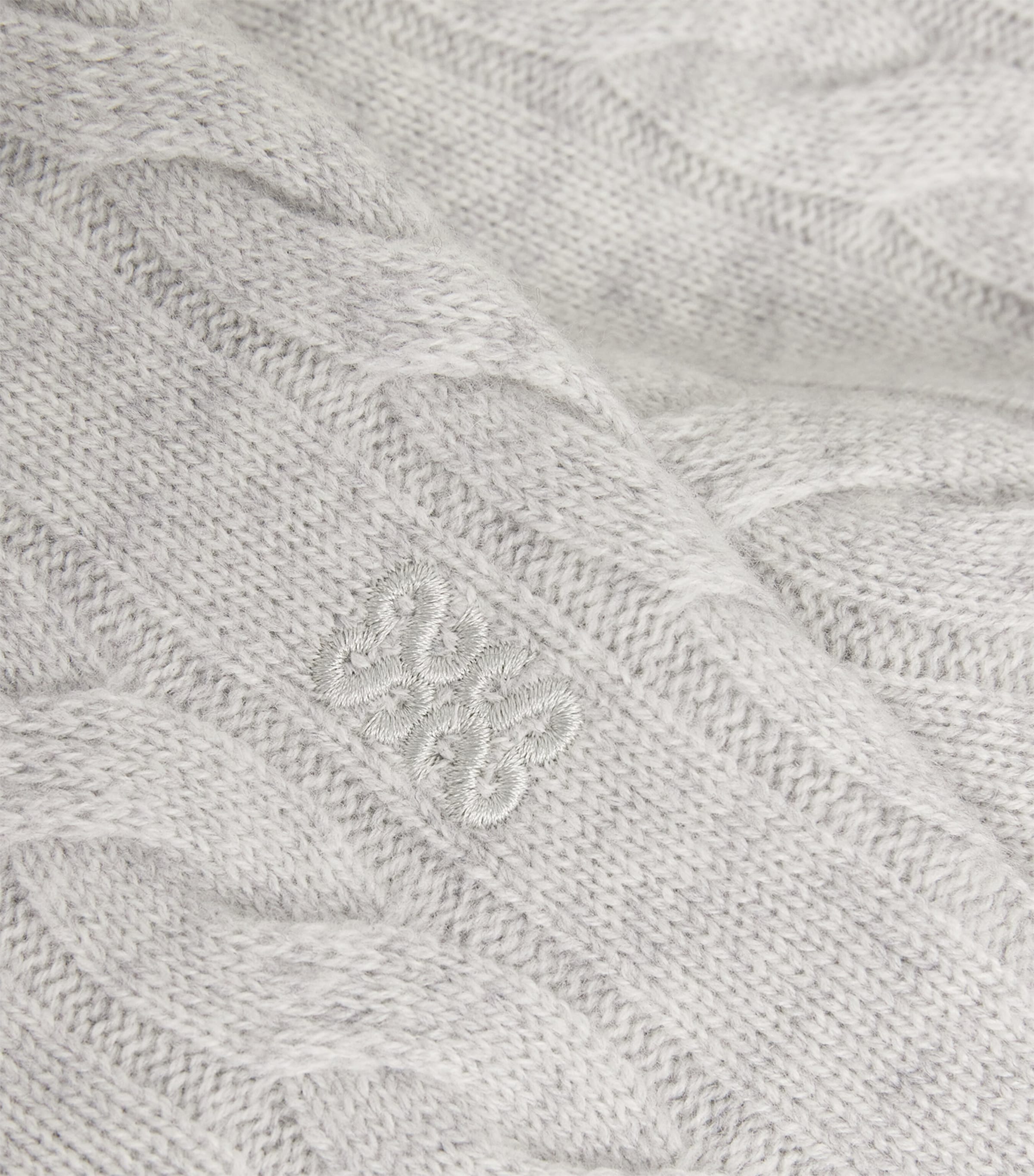 Wool-Cashmere Cable-Knit Sweater Vest GREY Image 5