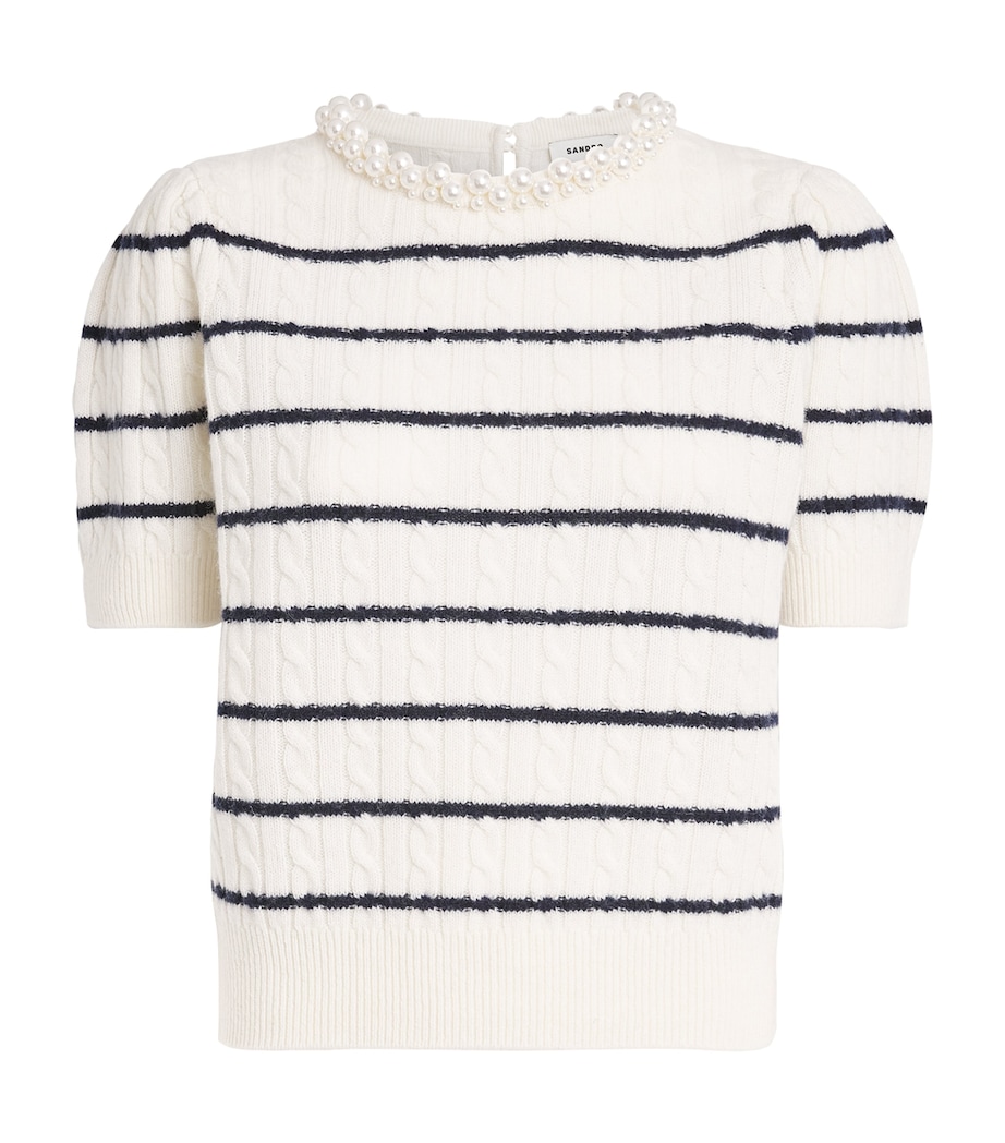 Wool-Cashmere Stripe Sweater ECRU Image 1