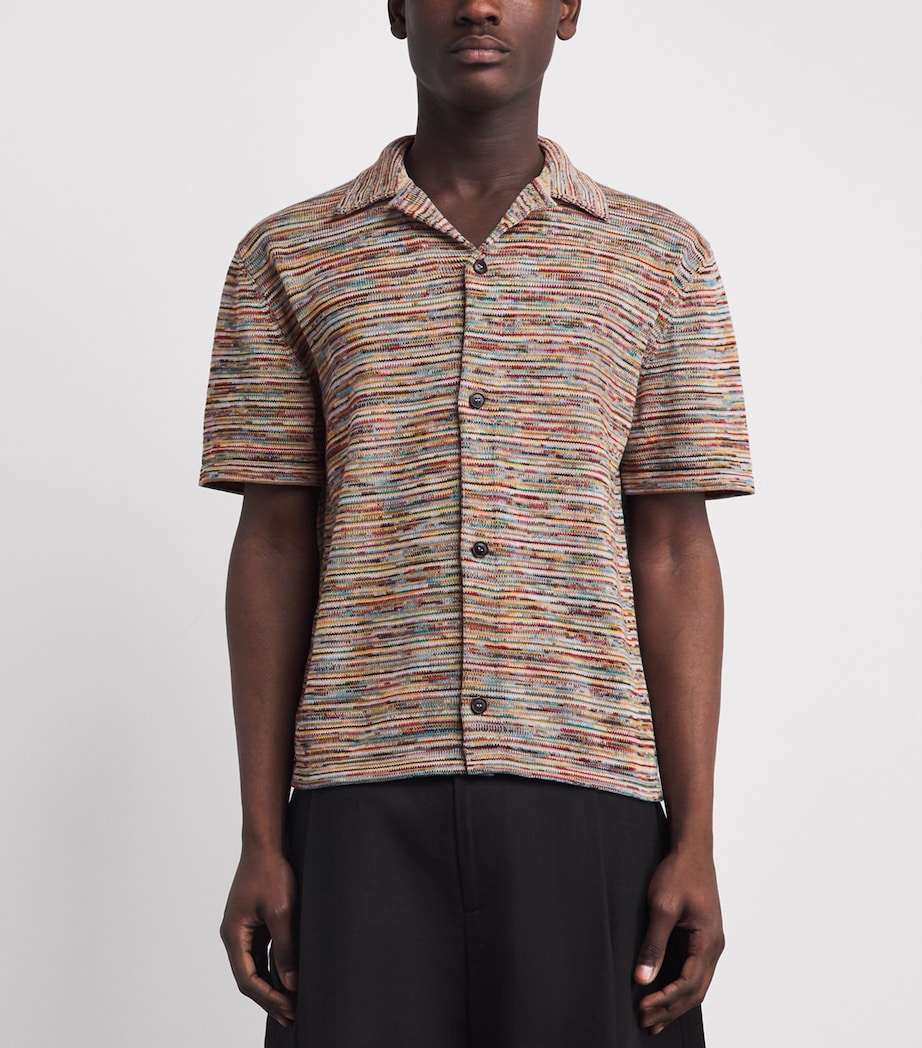 Paul Smith Mens Knitted Signature Stripe Shirt Multicolour Image 4