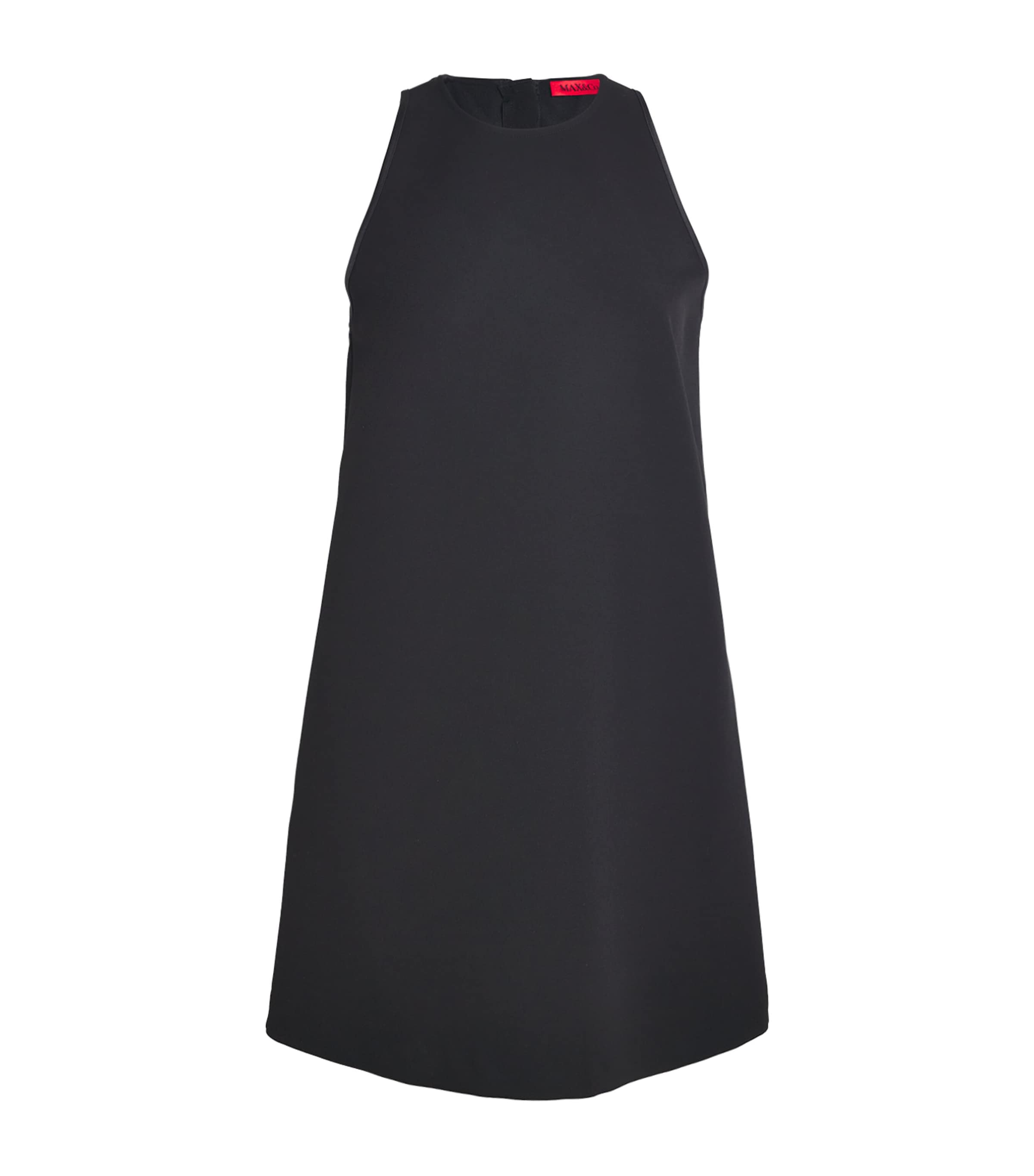 Max & Co Twill Tunic Mini Dress In Black