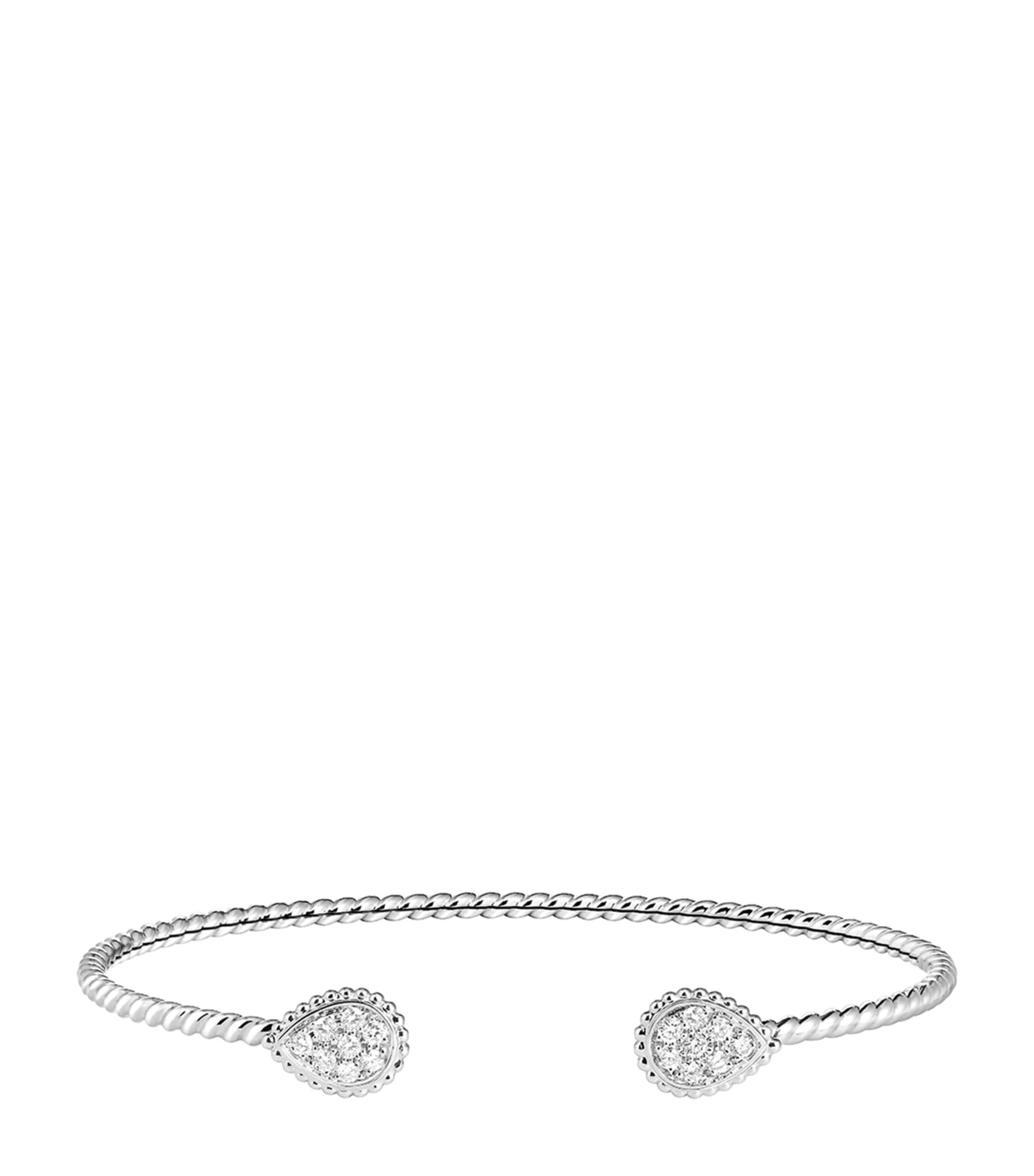 White Gold and Diamond Serpent Bohème Bangle WHITE GOLD Image 3