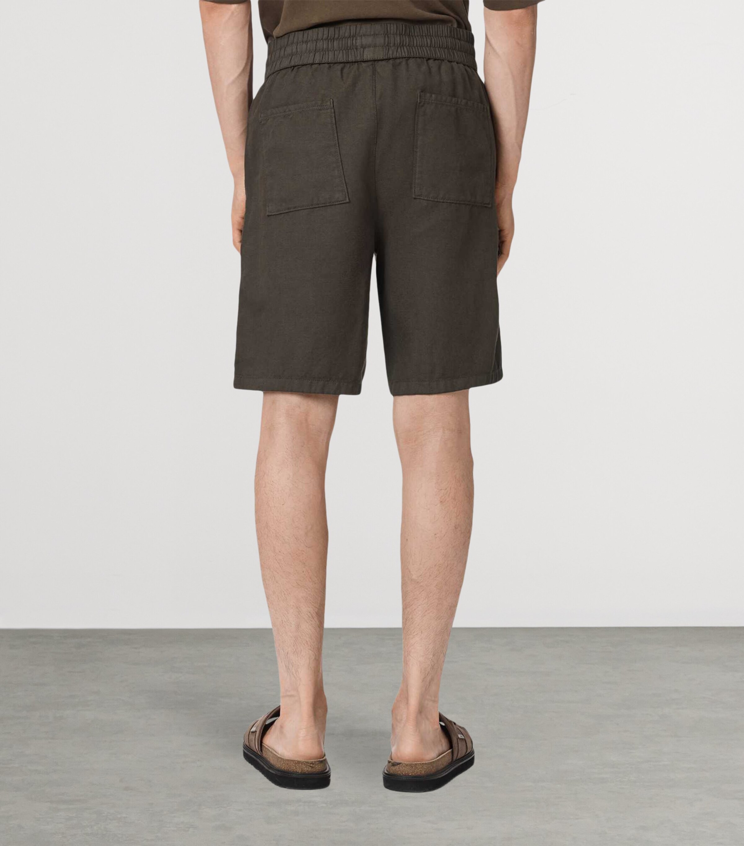 AllSaints Mens Hanbury Shorts Weathered Brown Image 4