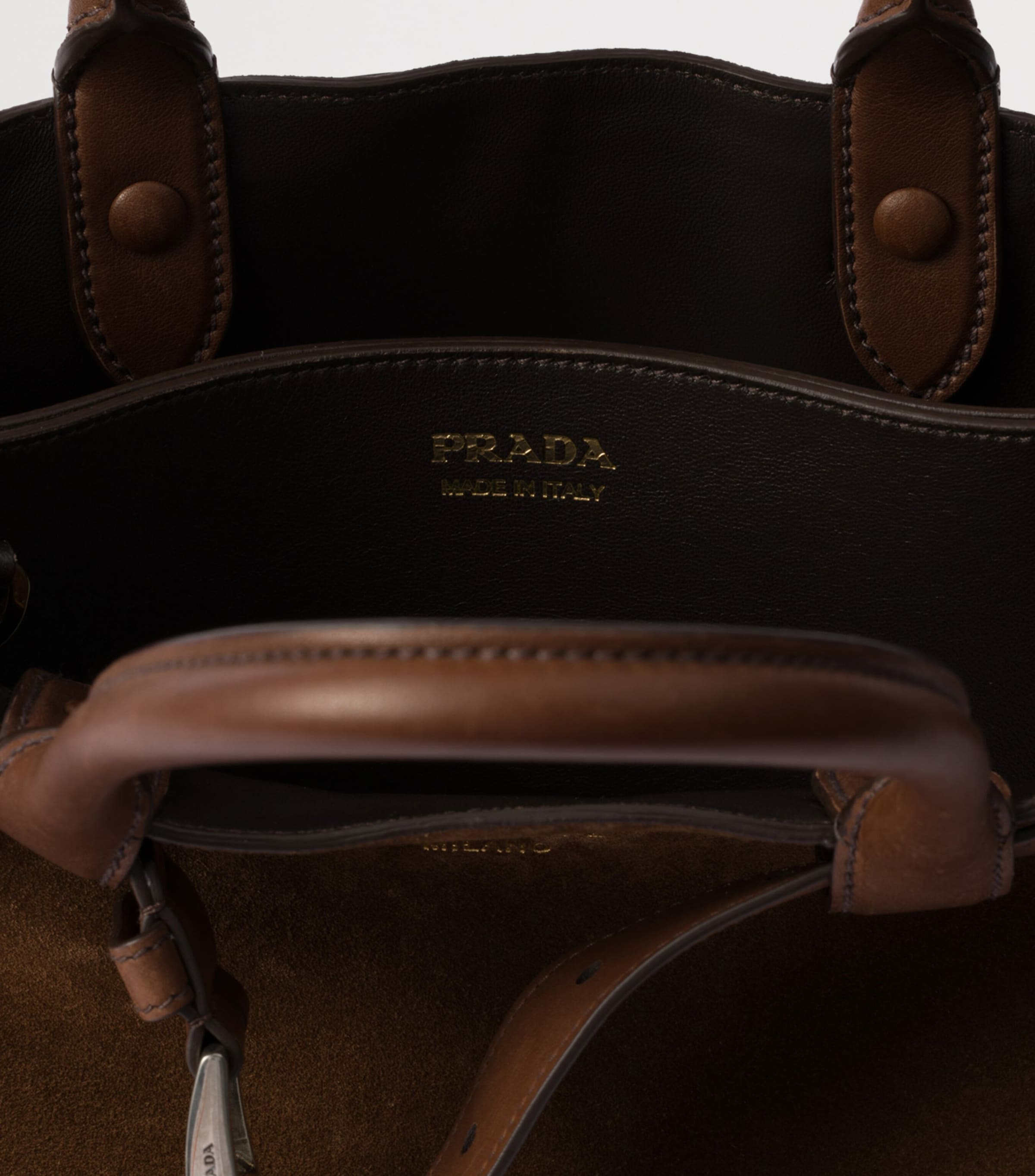 Medium Suede Buckle Tote Bag F0324 Image 4