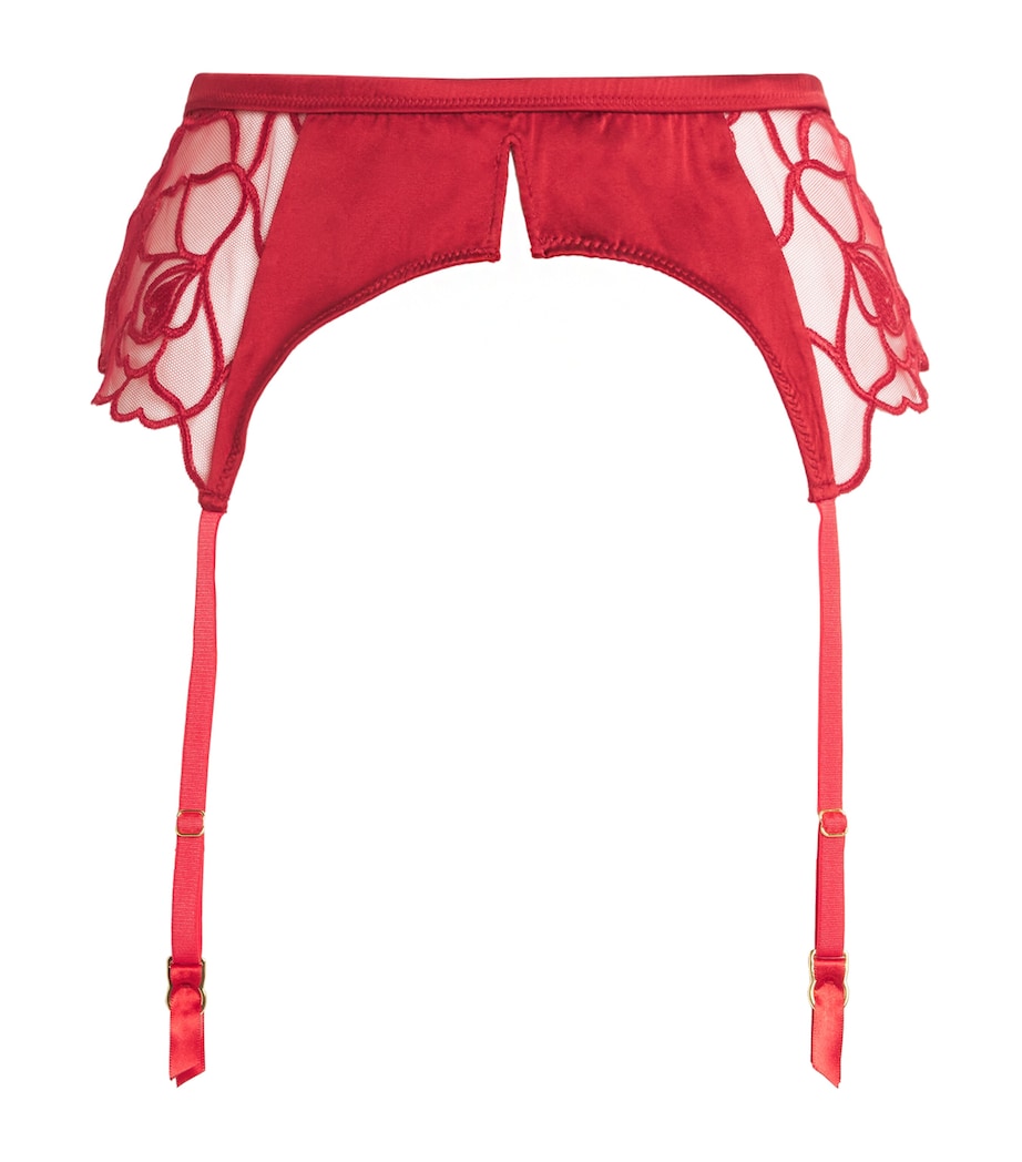 Kiki de Montparnasse Womens Petite Chou Garter Belt Red Image 1
