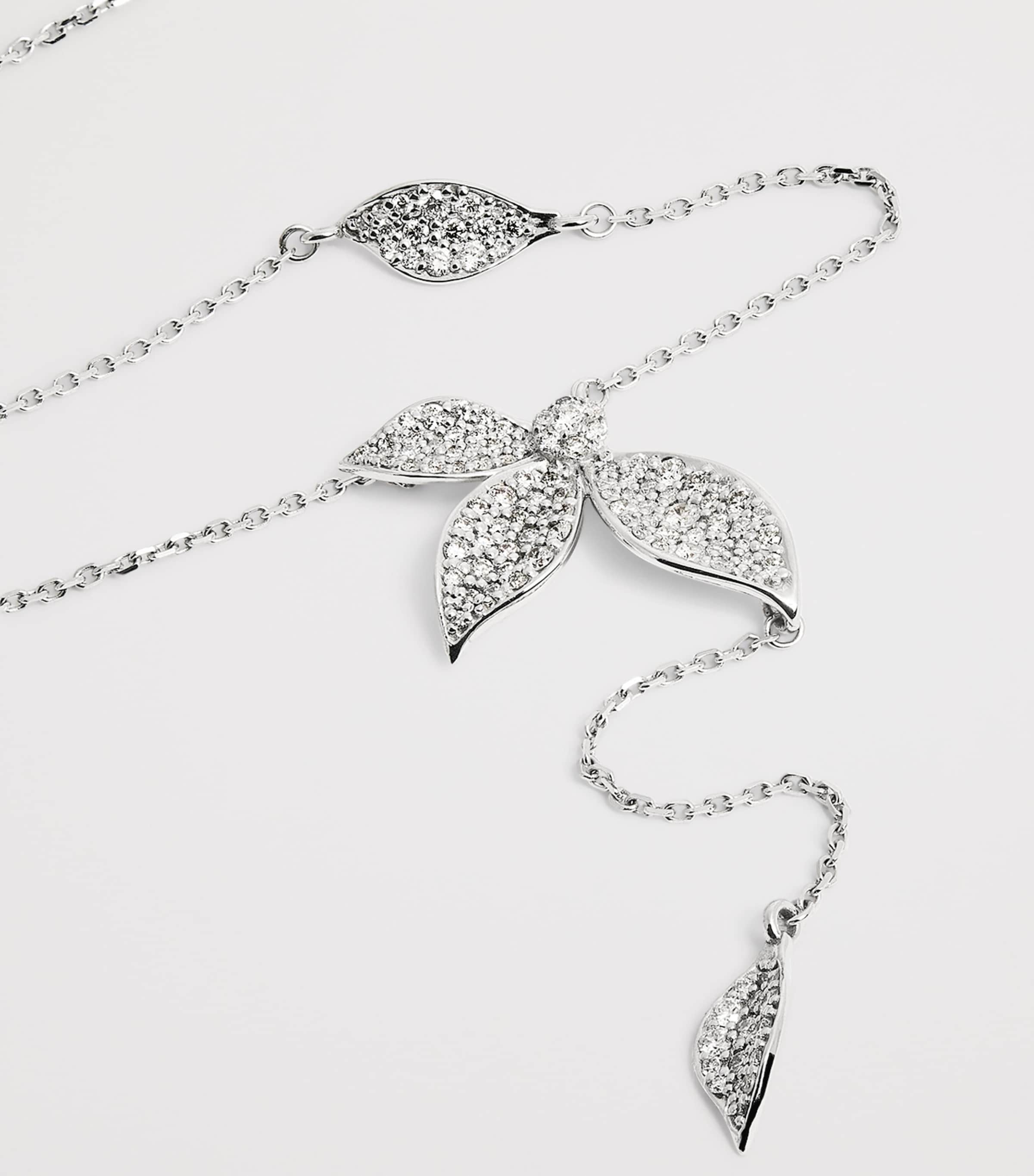 White Gold and Diamond Secret Garden Apple Necklace WHITE GOLD Image 4