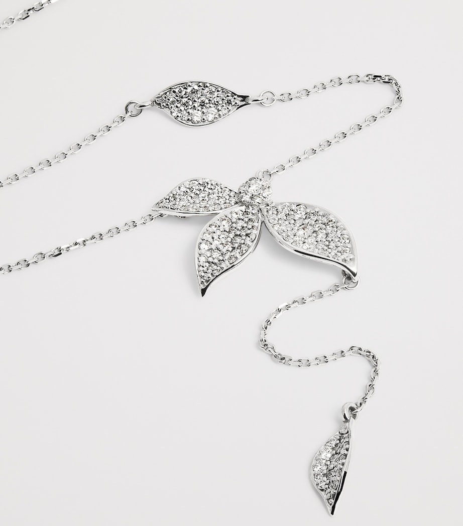 White Gold and Diamond Secret Garden Apple Necklace WHITE GOLD Image 4