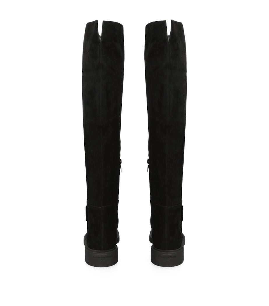 Suede Lexington Knee-High Boots BLACK Image 2