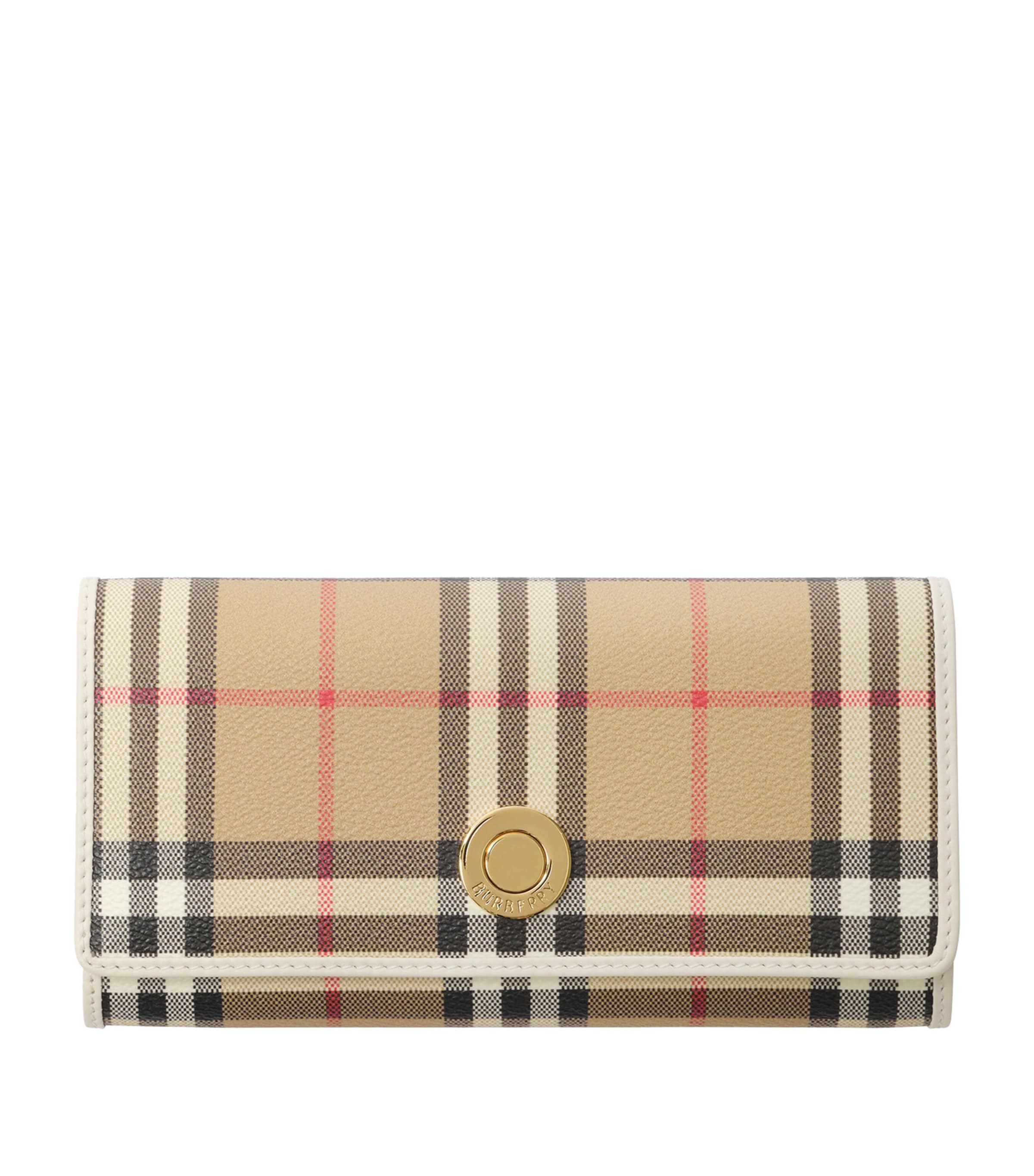 Burberry Check Continental Wallet Vntg Chk/soap Image 1