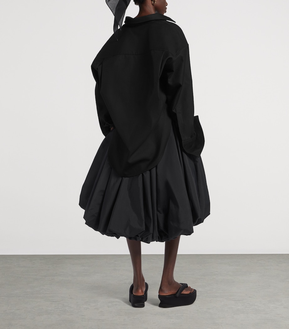 Balenciaga Womens Cotton Elongated Hem Shirt Image 3