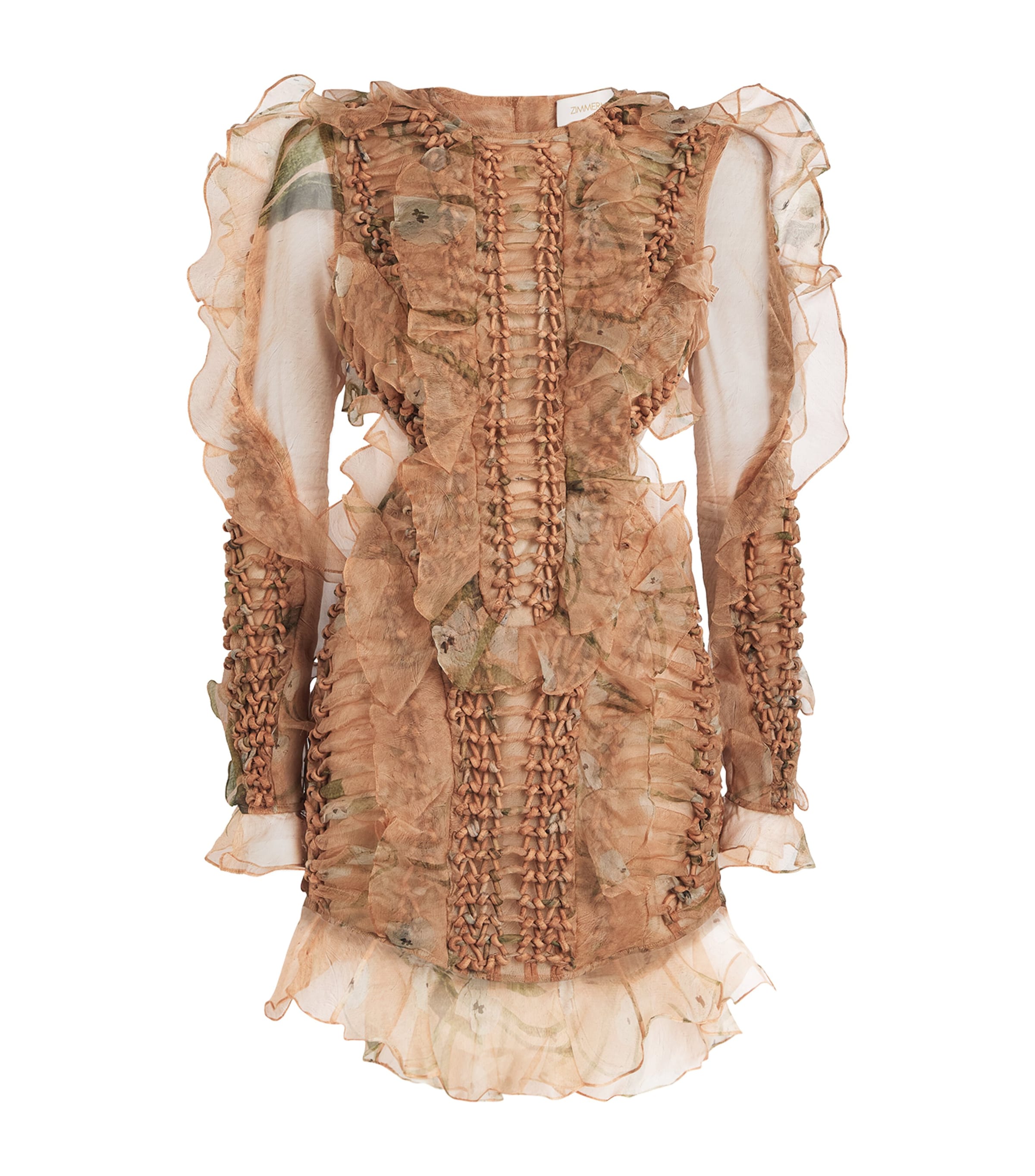Zimmermann Pink Braided Illuminate Mini Dress | Harrods US