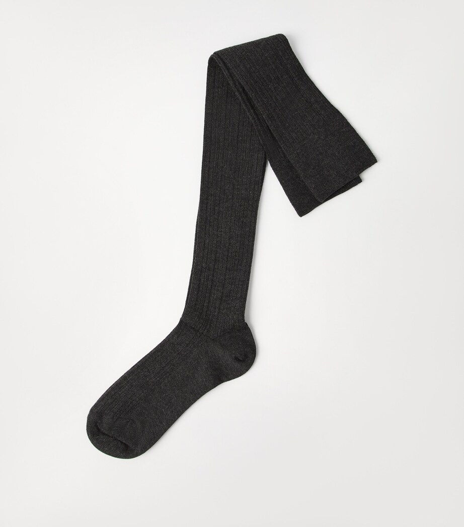 Brunello Cucinelli Womens Cashmere-Blend Knit Socks Image 3
