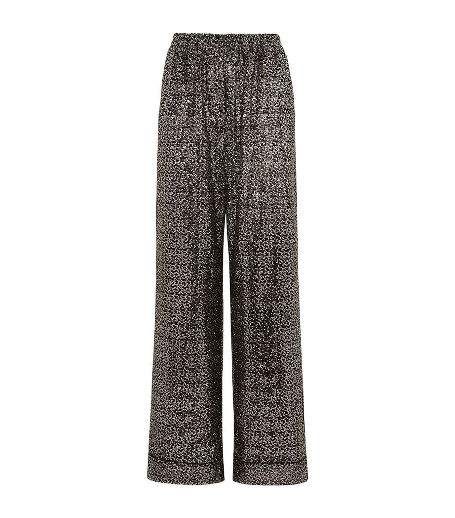 Sequinned Wide-Leg Trousers S8450-BICOLOUR Image 1