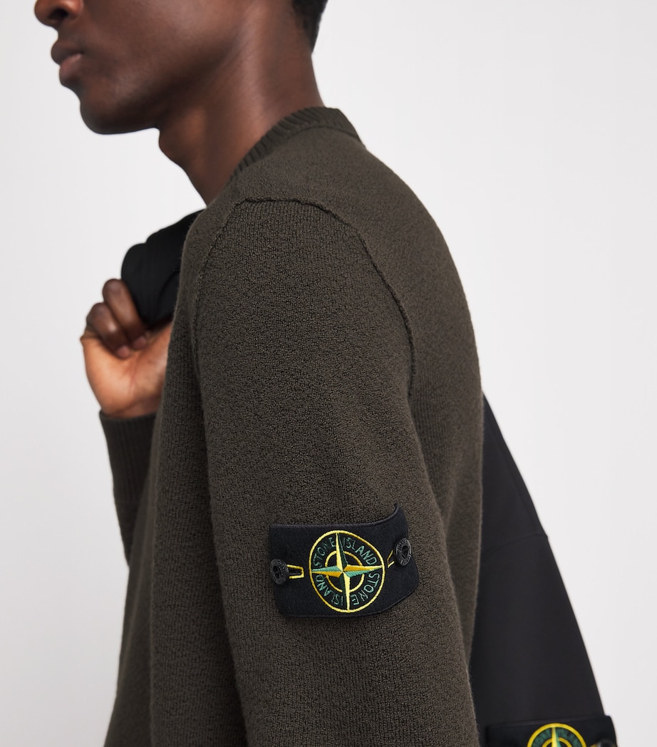 Stone Island Mens Virgin Wool Compass Sweater Image 3