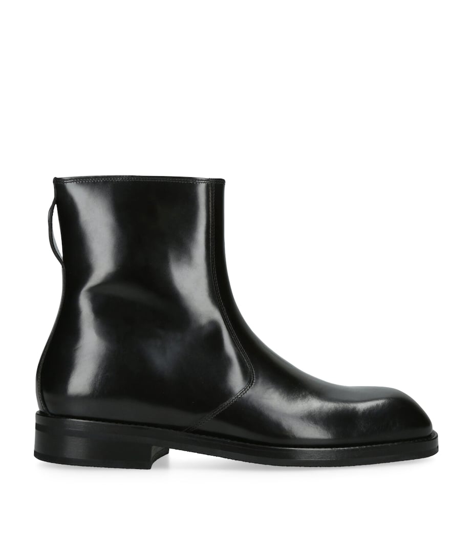 Calfskin Ankle Boots BLACK Image 1