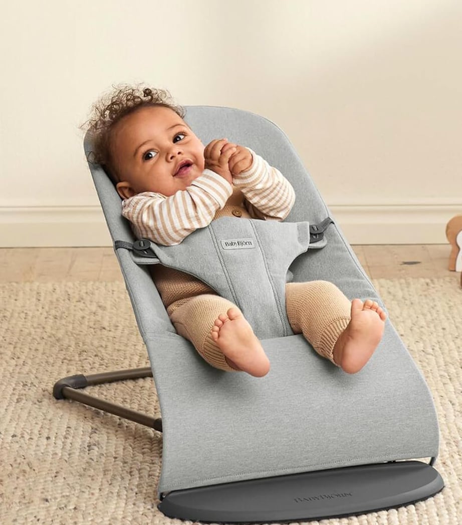 BabyBjörn 3D Jersey Bliss Baby Bouncer and Rocker Sand Grey Image 2