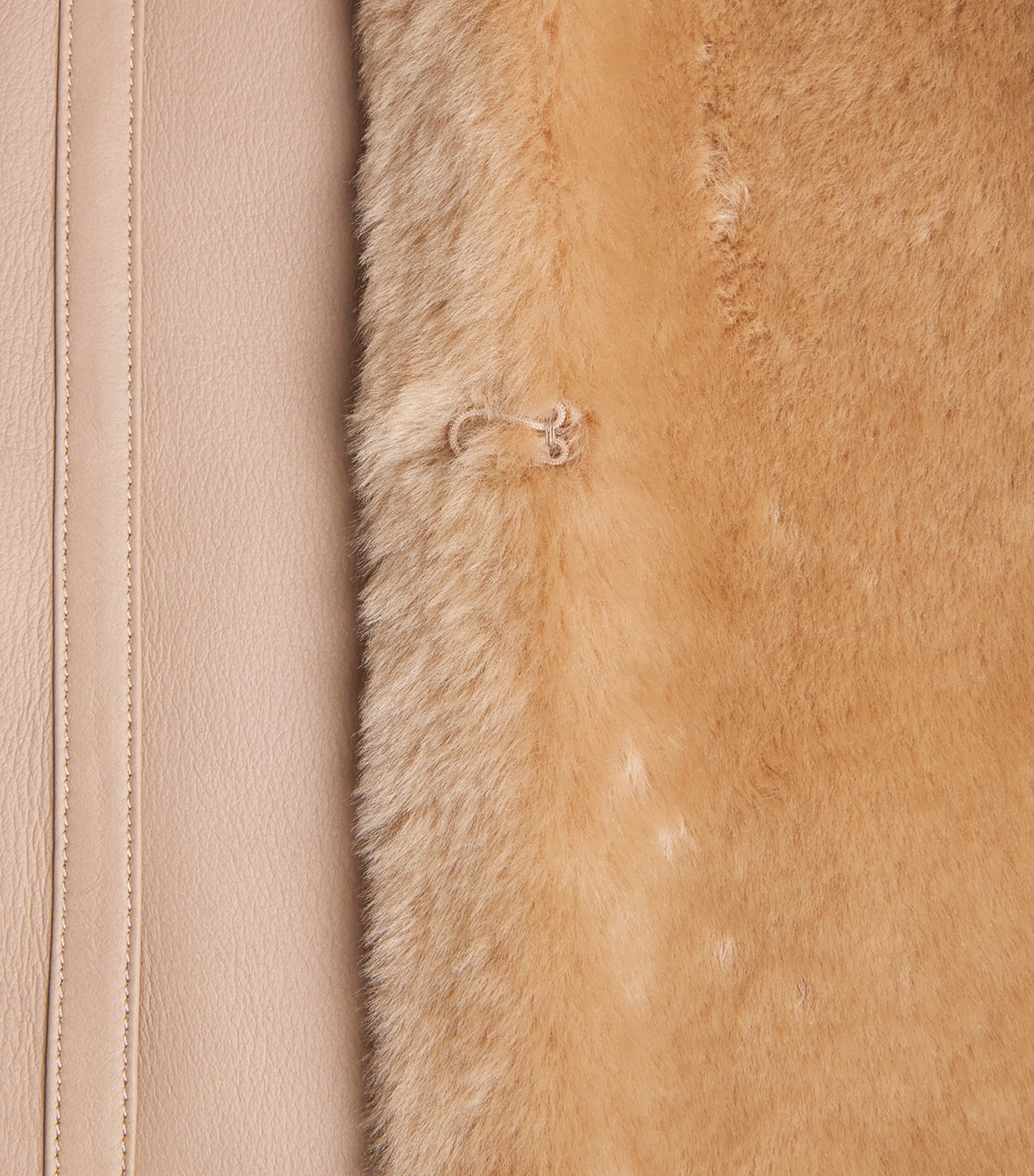 CHAROUX Womens Shearling Edie Overcoat Mocha Image 6