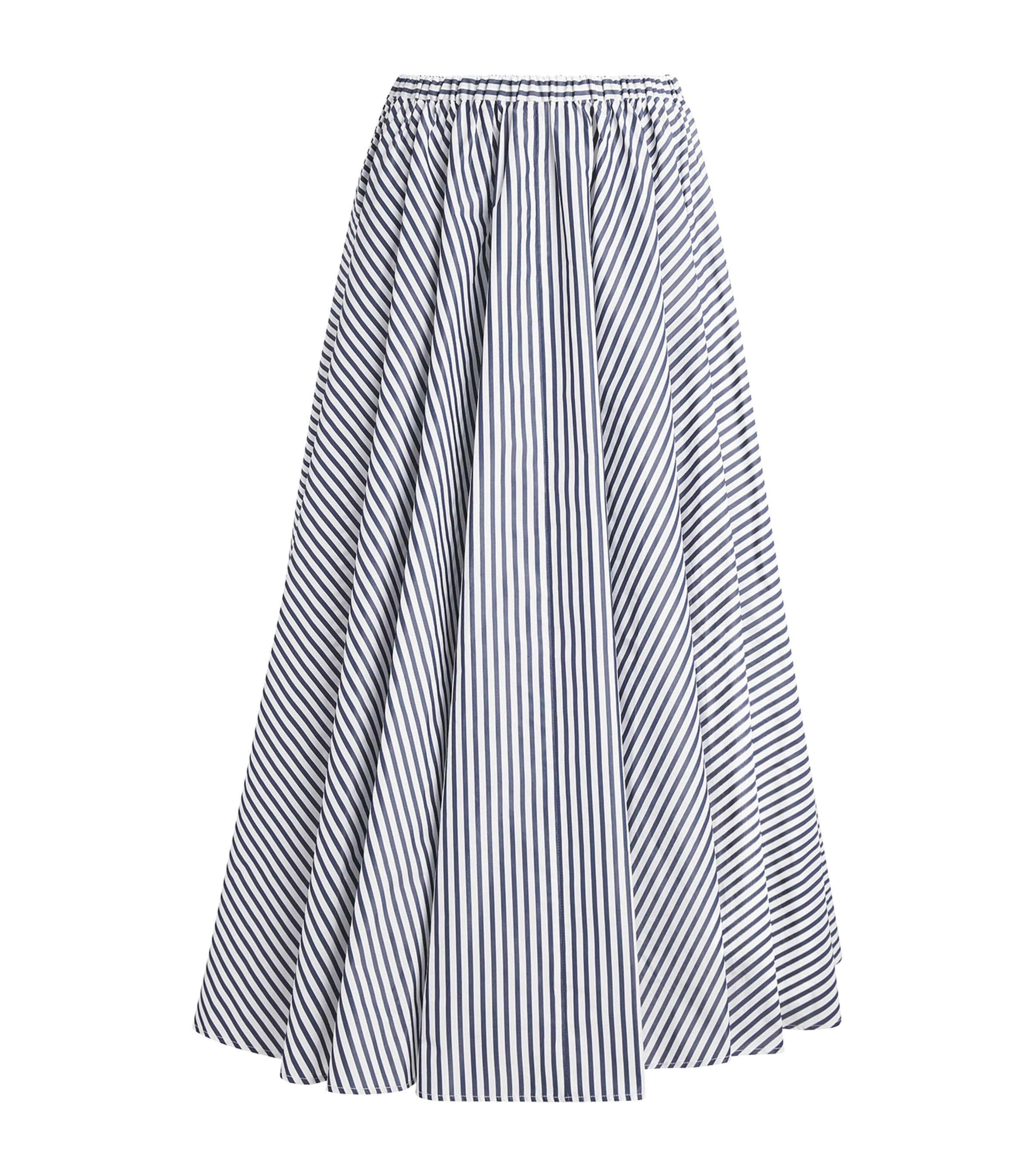 Patou Womens Stripe Midi Skirt Offshore Stripe Image 1