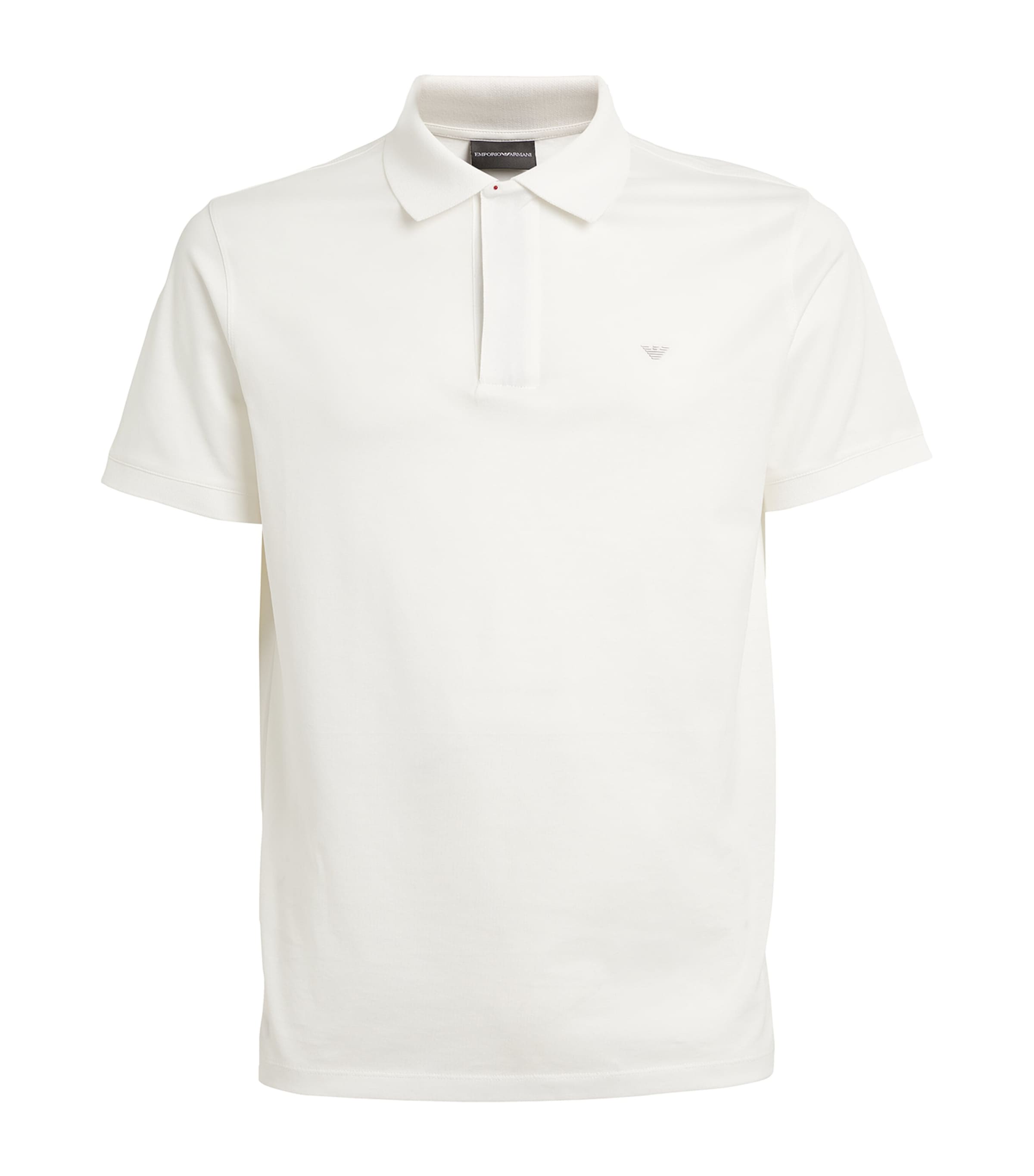 Shop Emporio Armani Logo-detail Polo Shirt In White