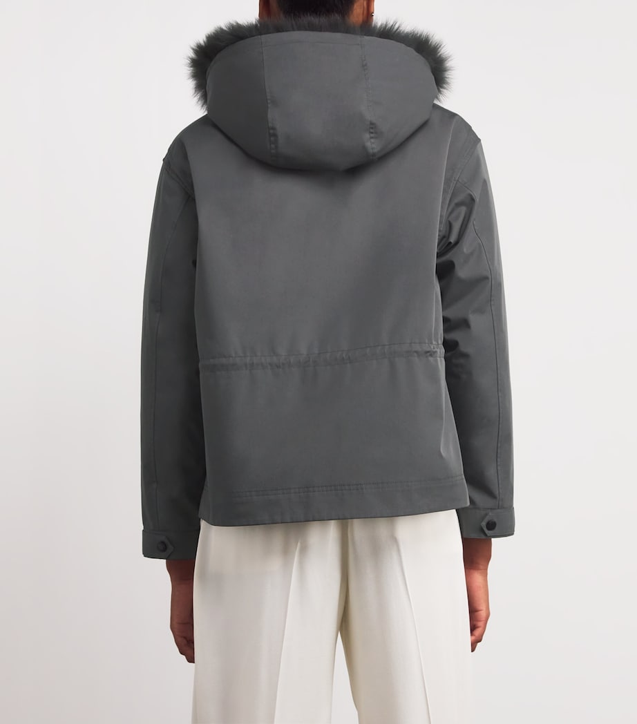 Waterproof Fur-Trim Parka Coat A2185 Image 4