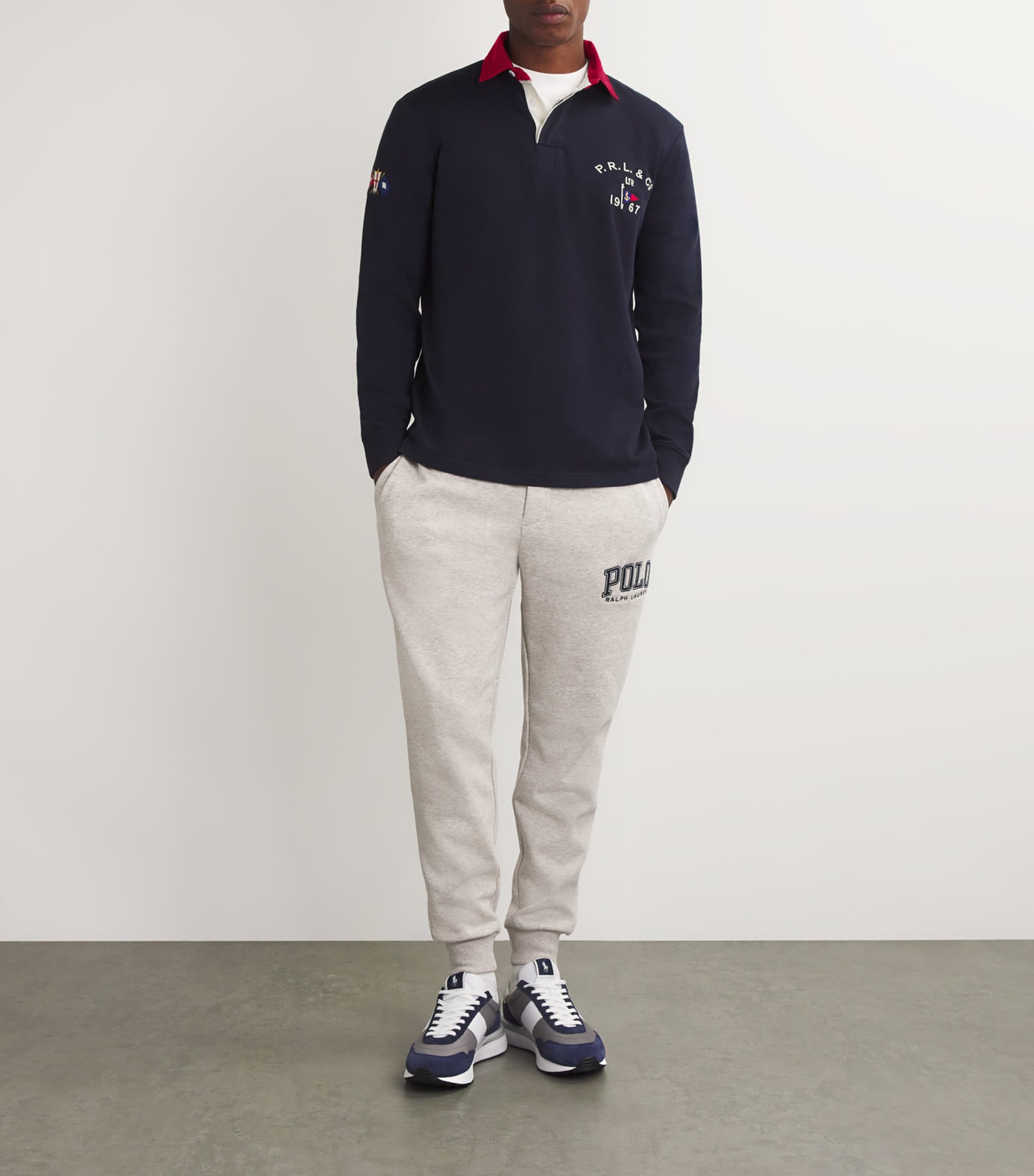 Polo Ralph Lauren Mens Cotton Logo Rugby Shirt Navy Image 2
