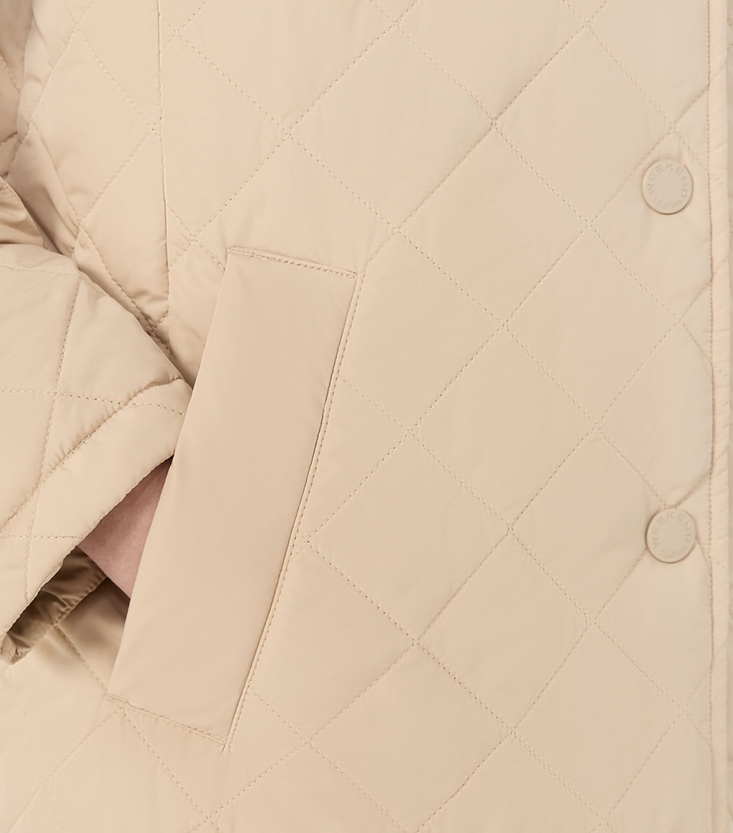 Weekend Max Mara Womens Water-Repellent Quilted Parka Coat Sand Image 5