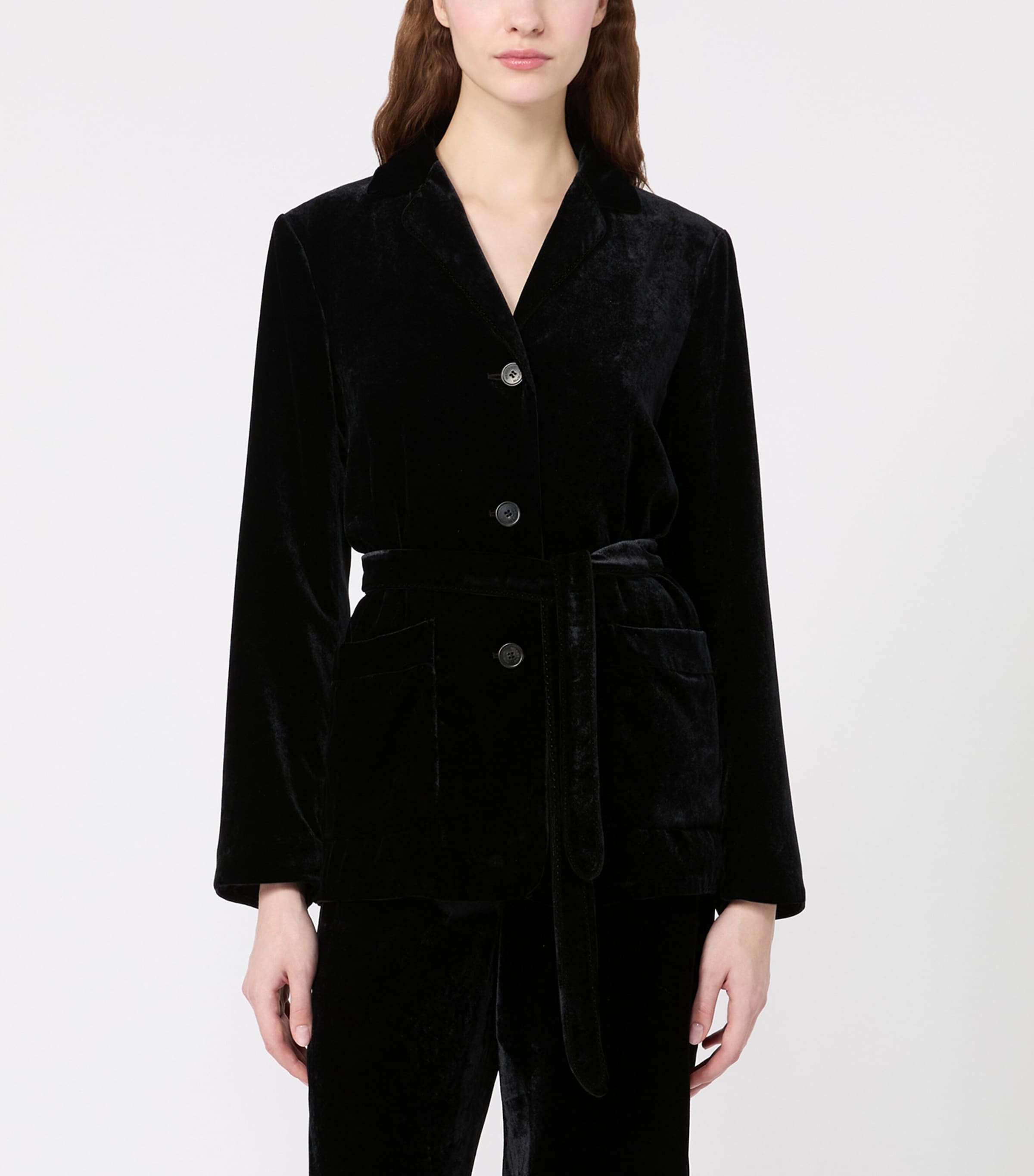 Weekend Max Mara Womens Velvet Jacket Black Image 2