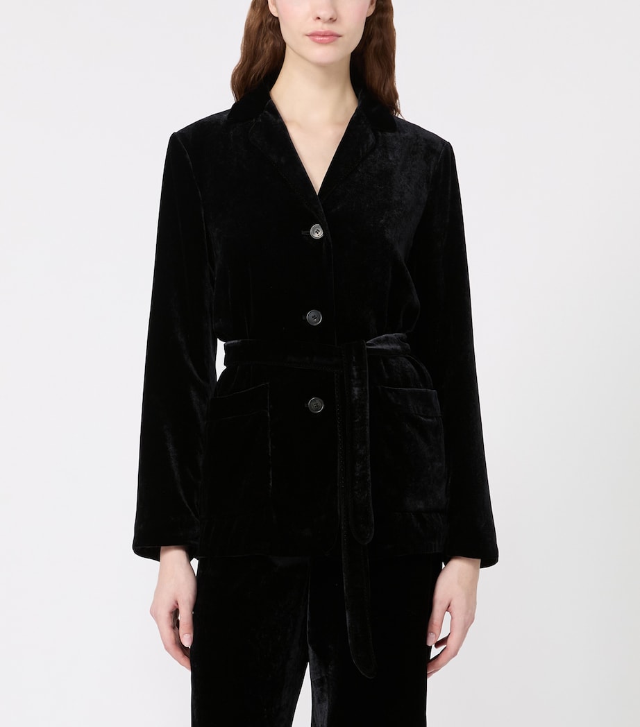 Weekend Max Mara Womens Velvet Jacket Black Image 2