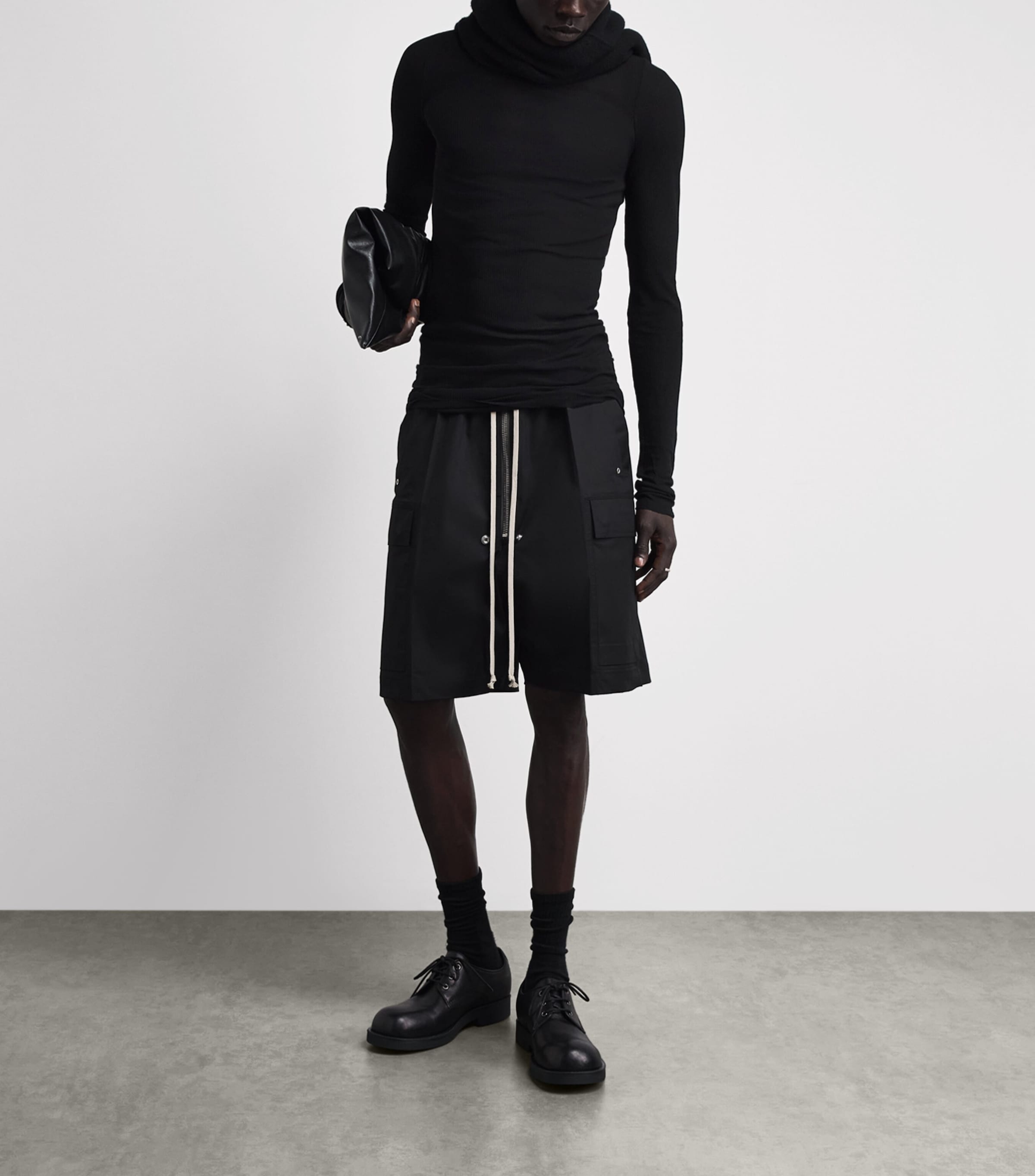 Rick Owens Black Rib LS Long-Sleeve T-Shirt | Harrods UK