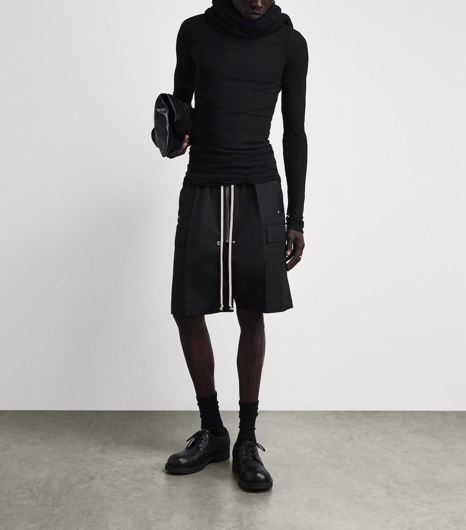 Rick Owens Mens Rib LS Long-Sleeve T-Shirt Black Image 2