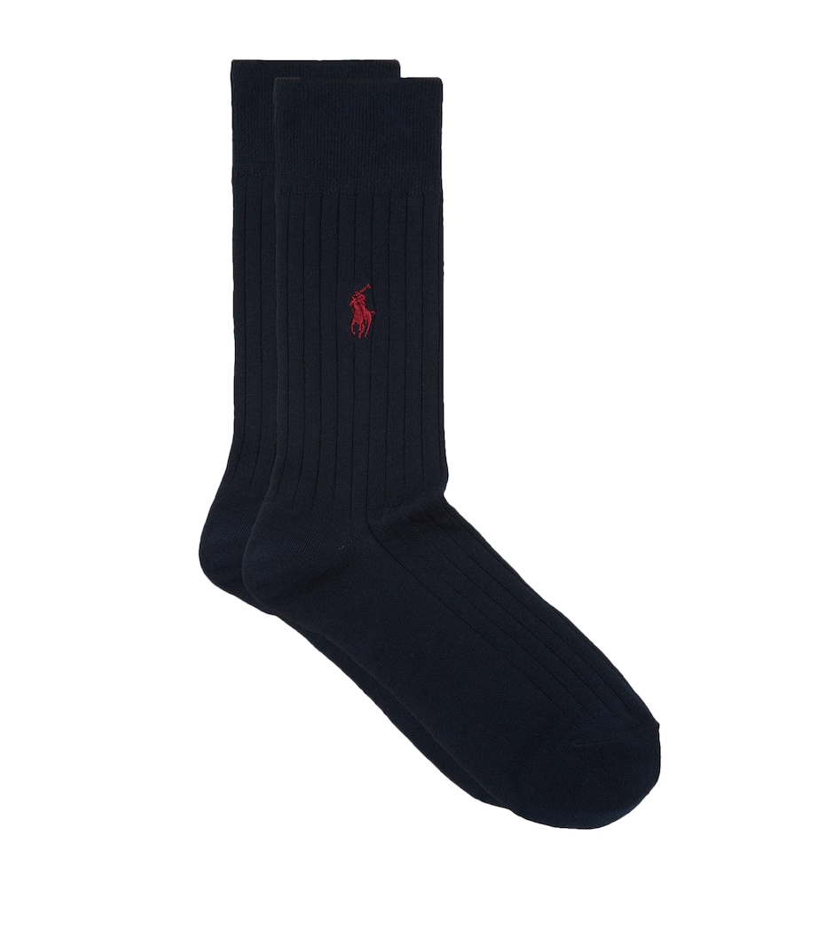 Short Cotton Socks (Pack of 2) NAVY Image 1