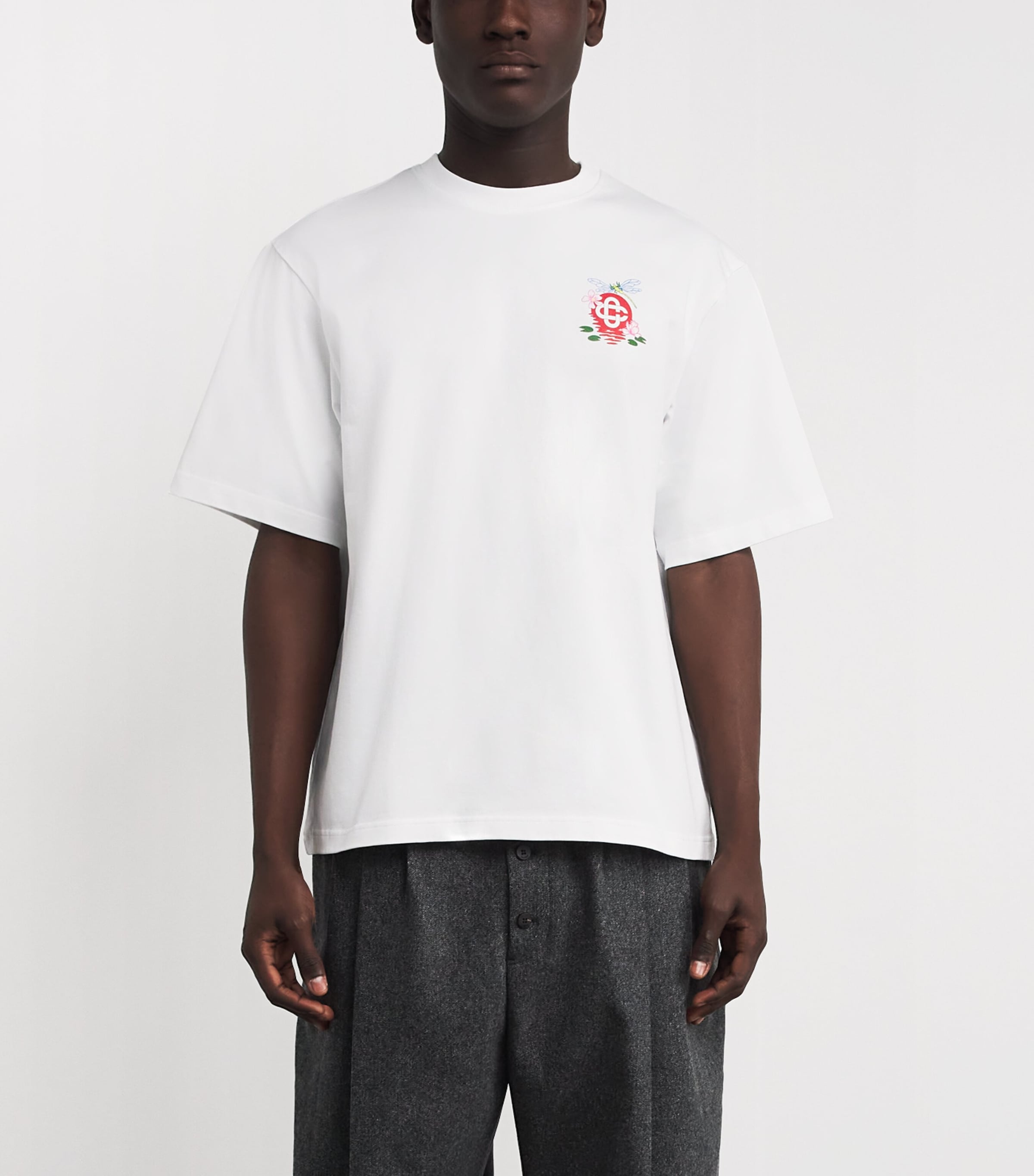 Organic Cotton Dragonfly Logo T-Shirt  WHITE Image 3