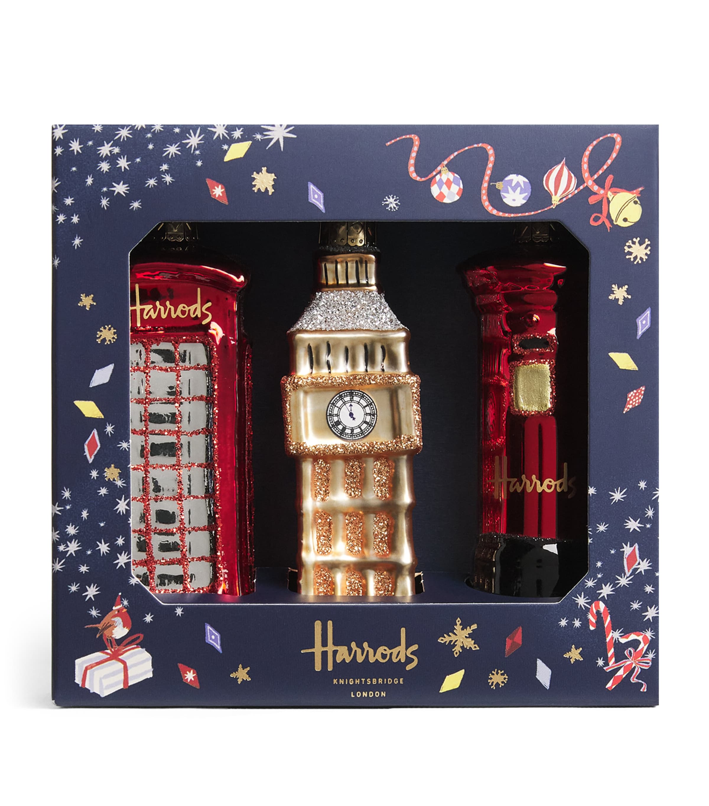 Harrods London Icons Tree Decorations (Set of 3) Image 1