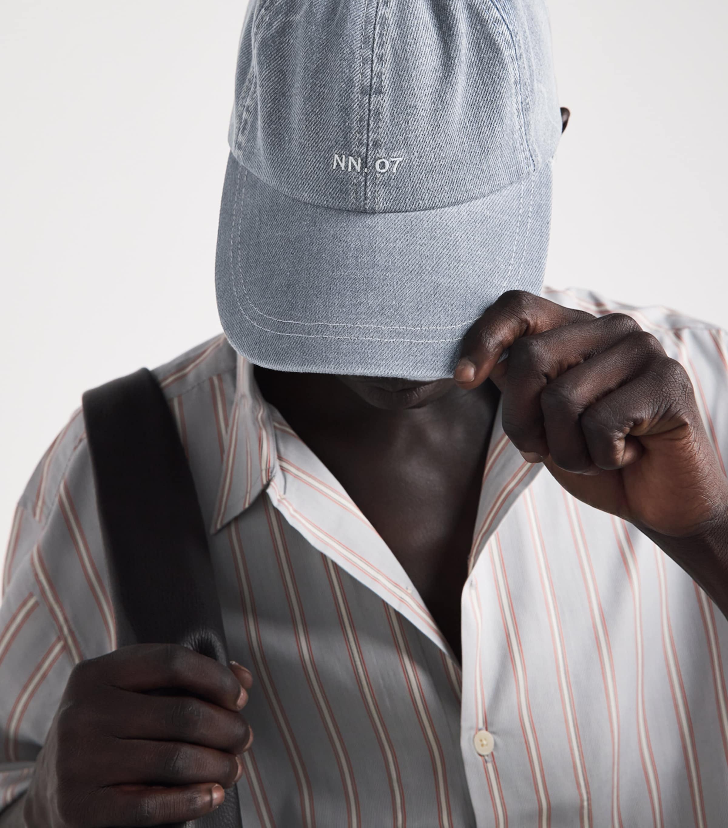 NN.07 Denim Baseball Cap Grey Denim Image 2