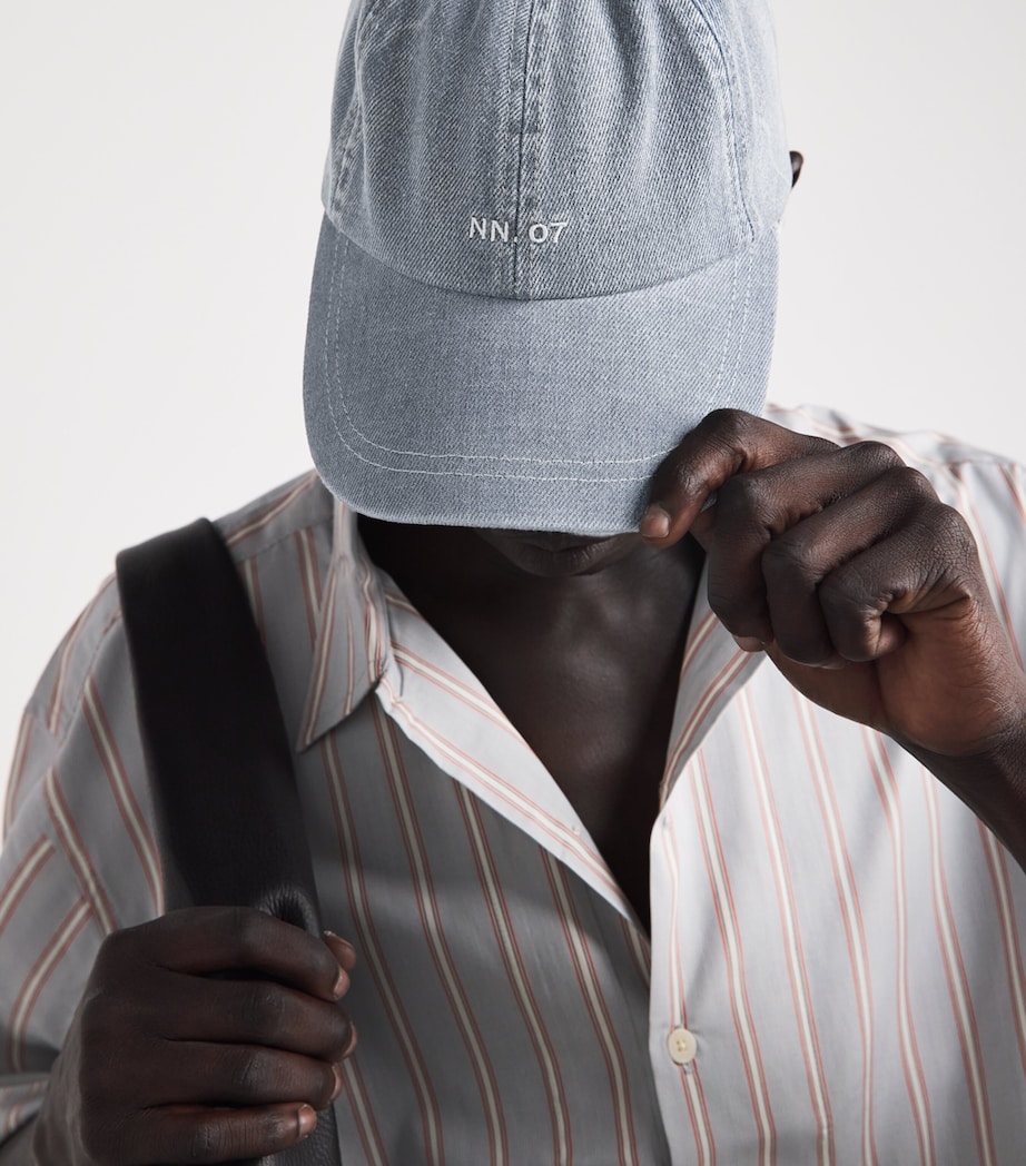 NN.07 Denim Baseball Cap Grey Denim Image 2