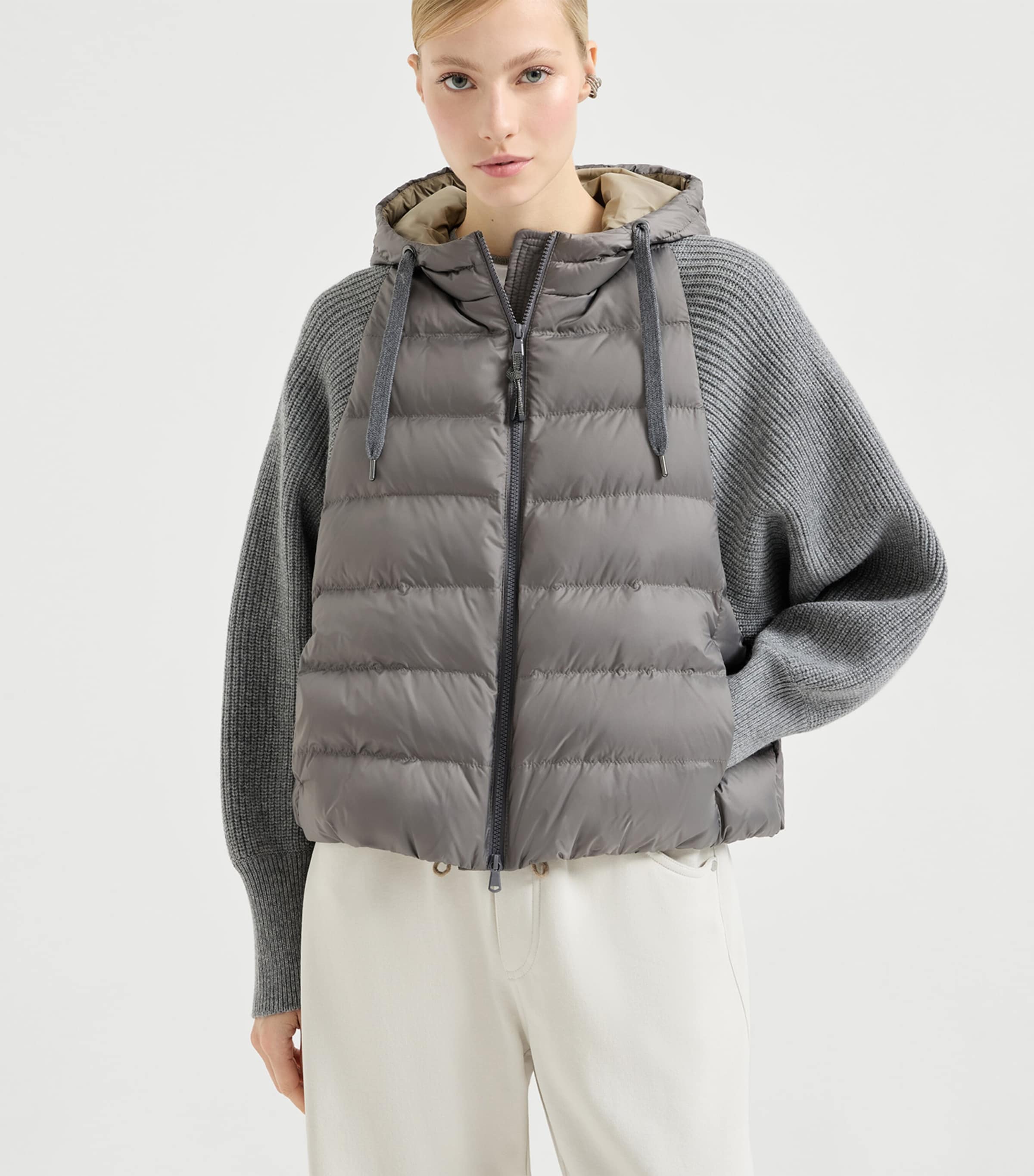 Brunello Cucinelli Womens Down Water-Resistant Padded Jacket Image 3