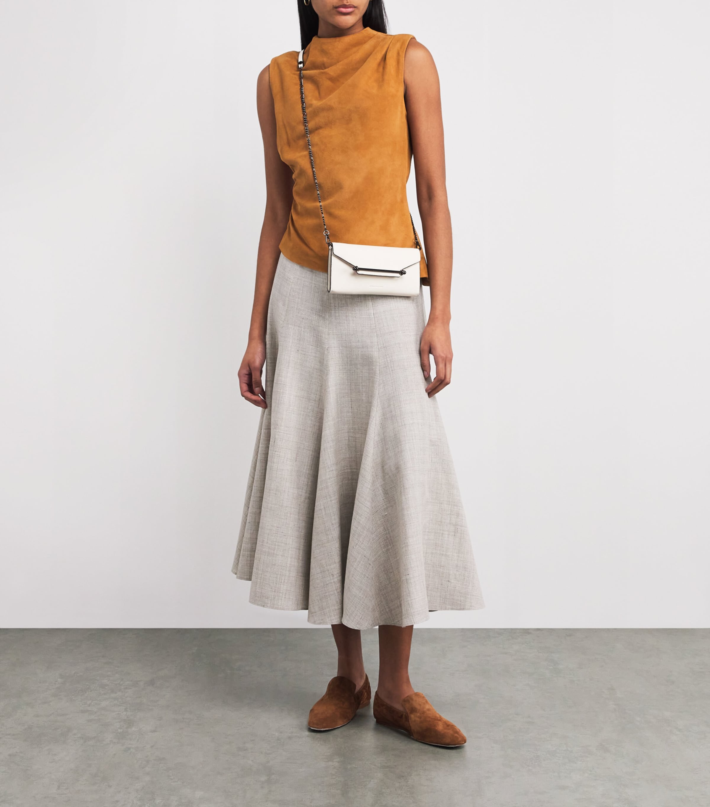 Leather Multrees Chain Wallet 971 WHITE Image 2