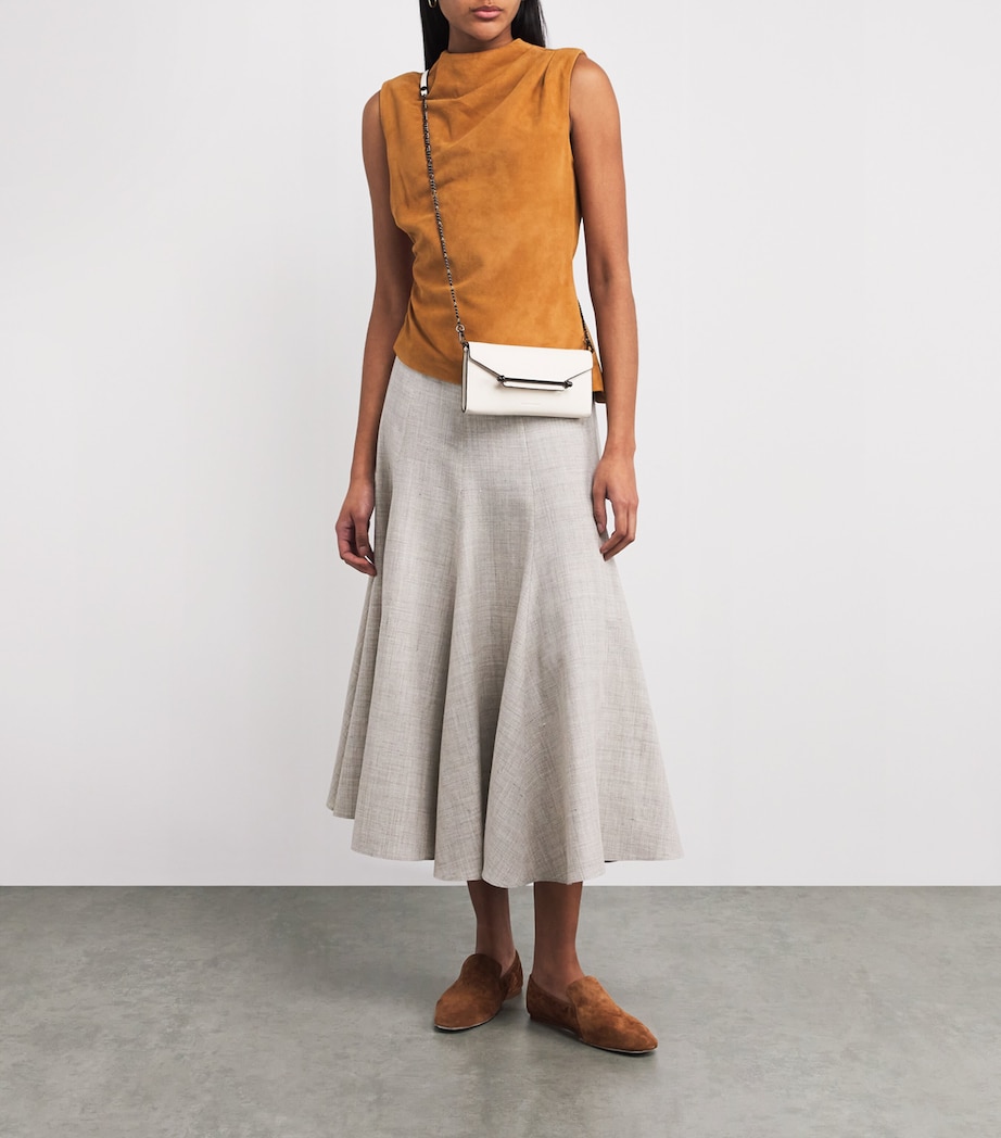 Leather Multrees Chain Wallet 971 WHITE Image 2