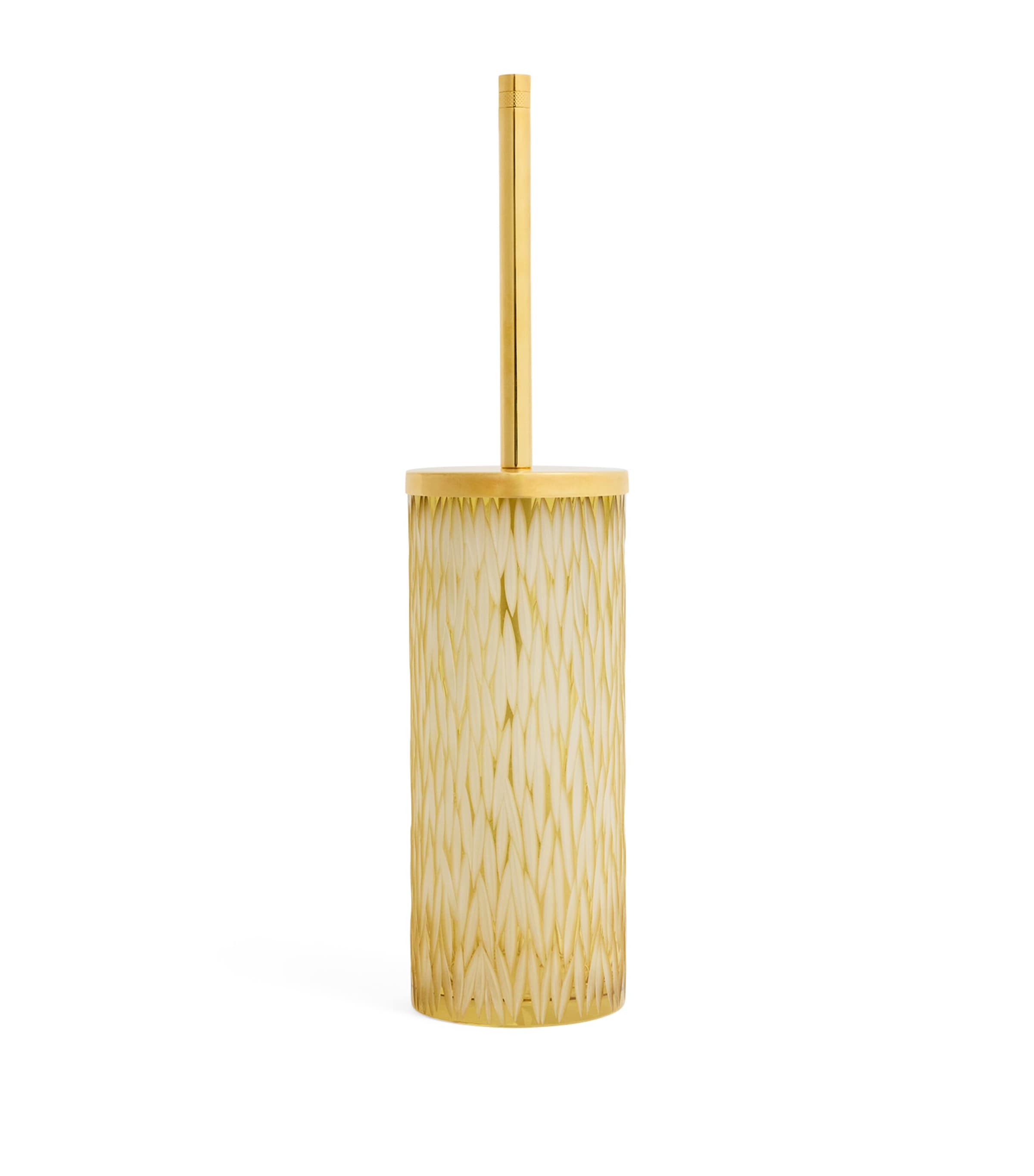 Crystal Amber Toilet Brush Holder AMBER/GOLD Image 1